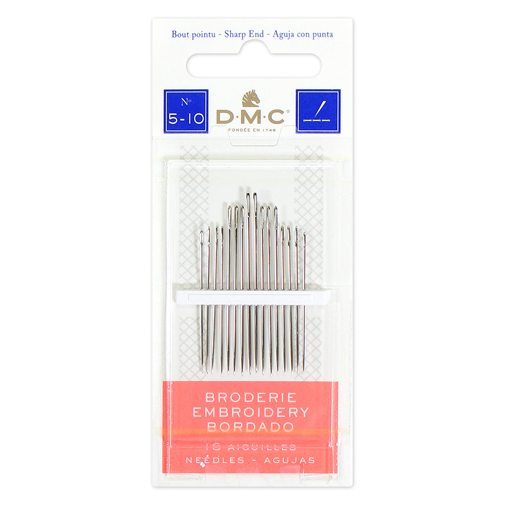 Assorted Sizes 5-10 DMC Embroidery Needles | 16 Pack | DMC Brand