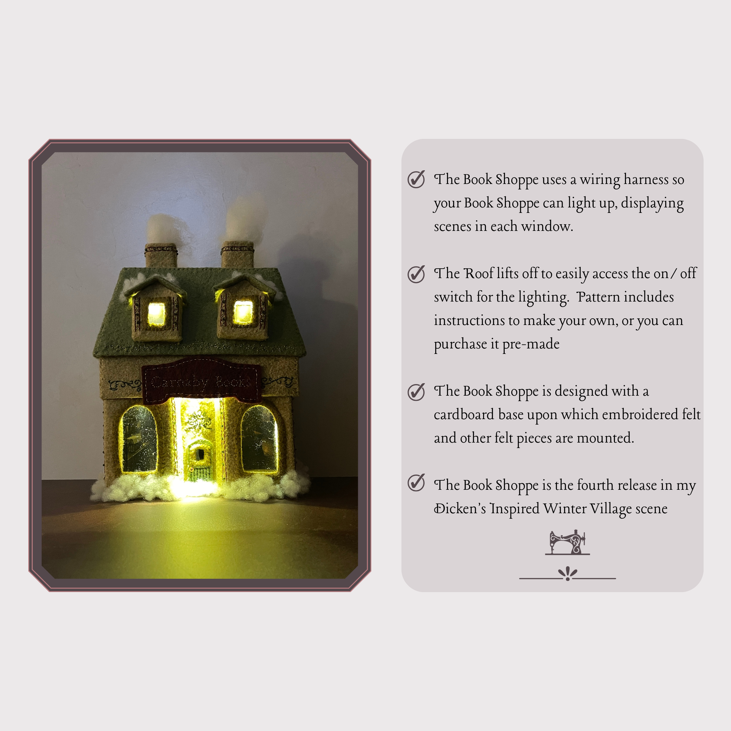 A Dickens Village: The Book Shoppe PDF Pattern