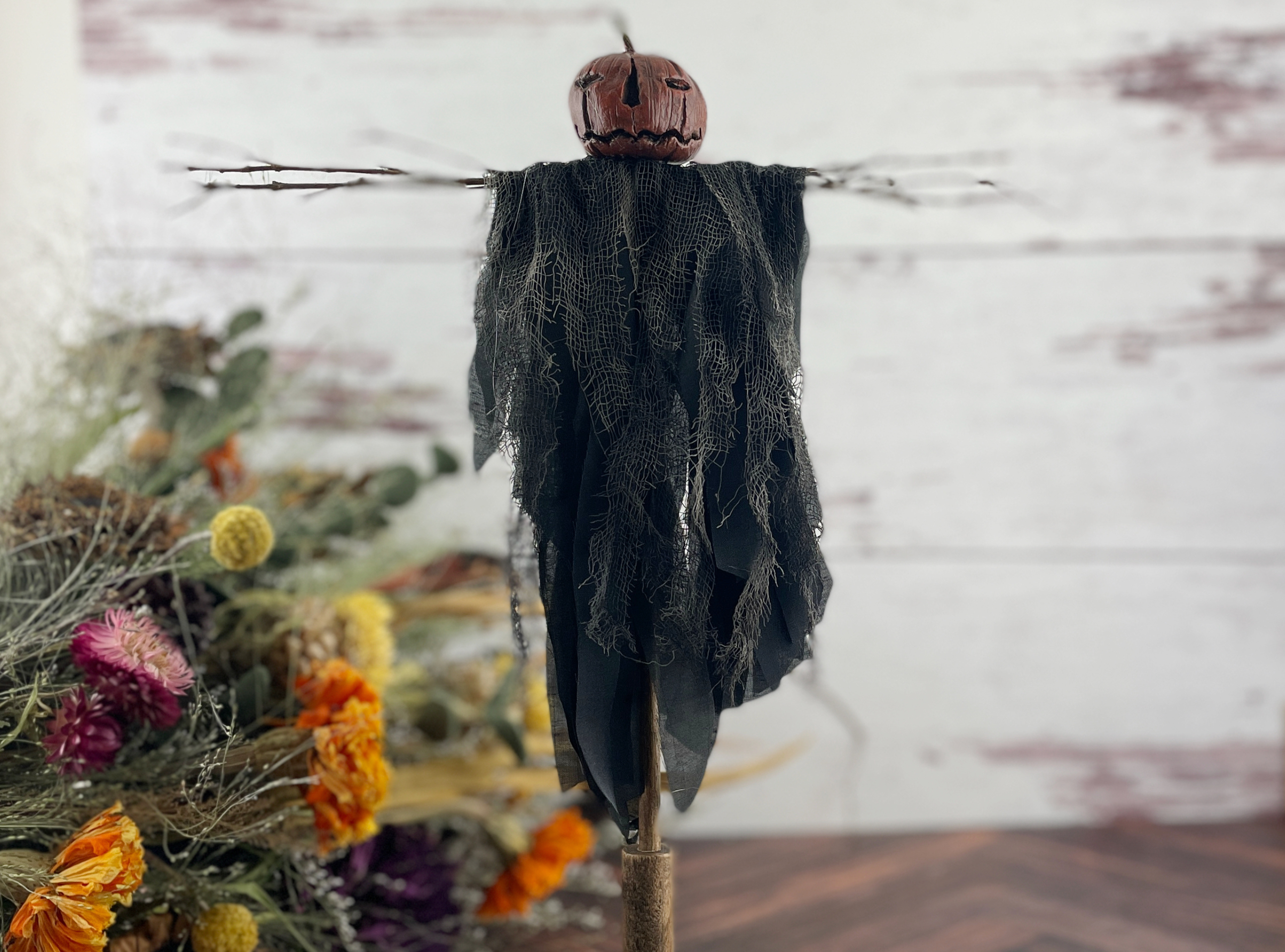 Handmade Pumpkin Scarecrow