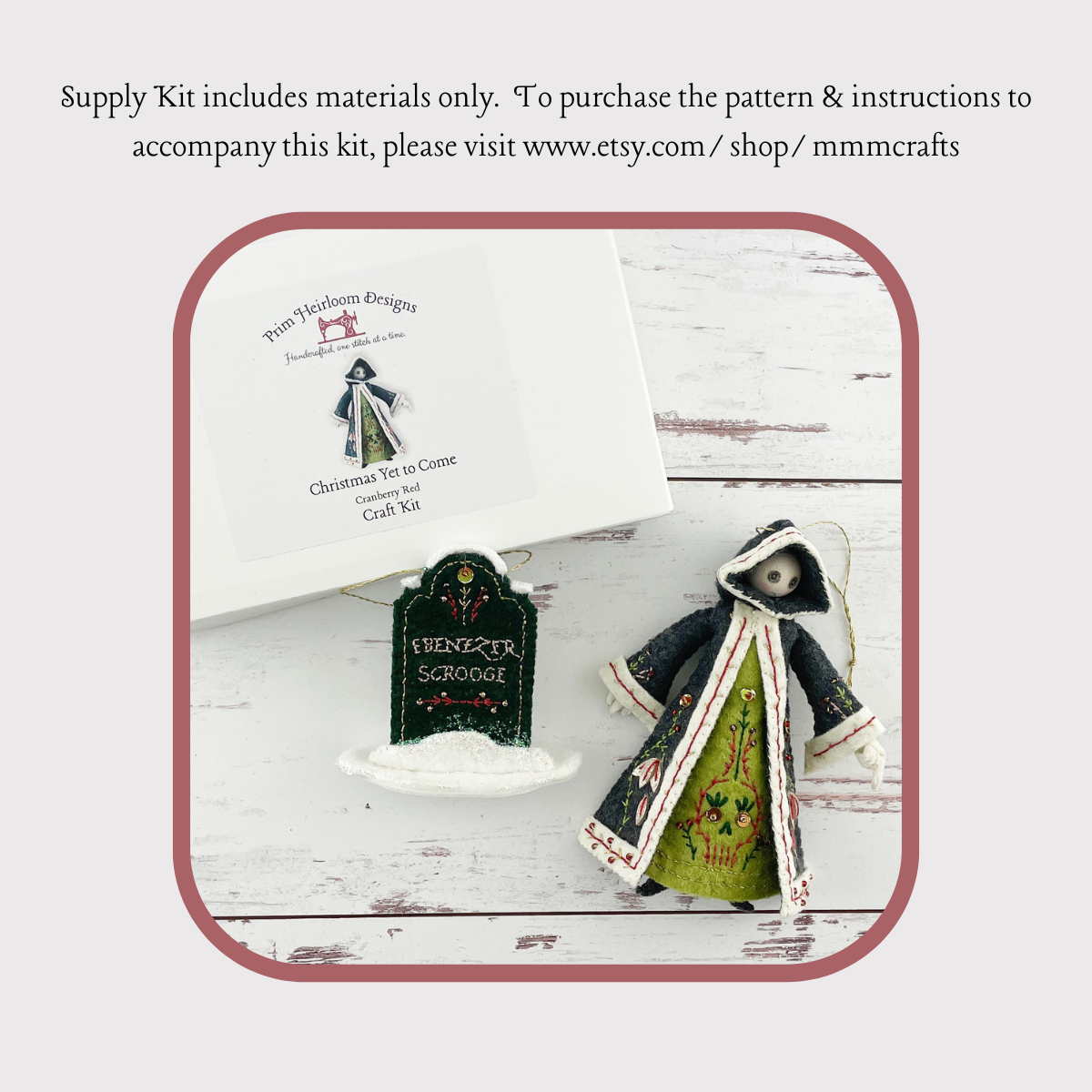 Ghost of Christmas Yet to Come Craft Kit Cranberry Red