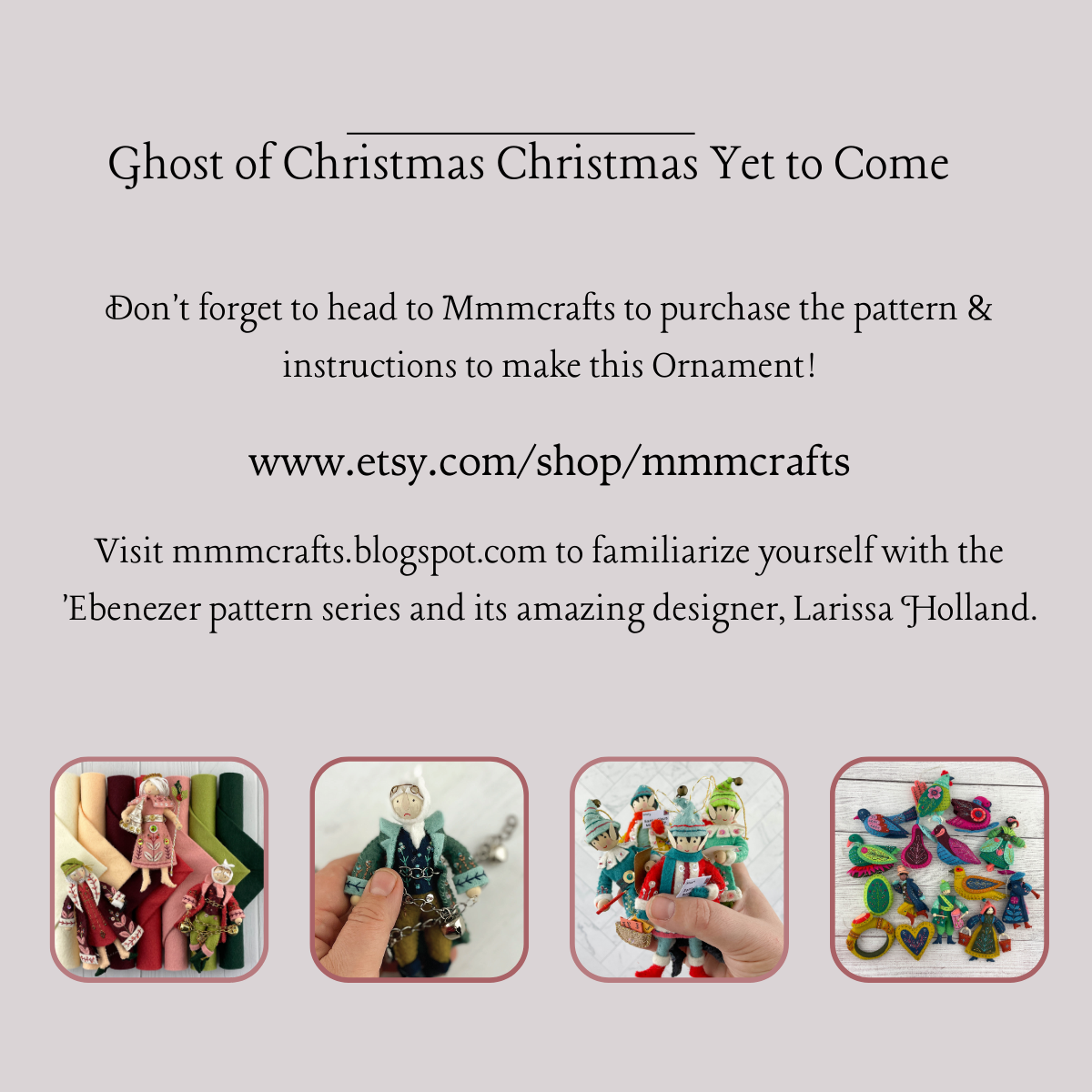Ghost of Christmas Yet to Come Craft Kit Cranberry Red