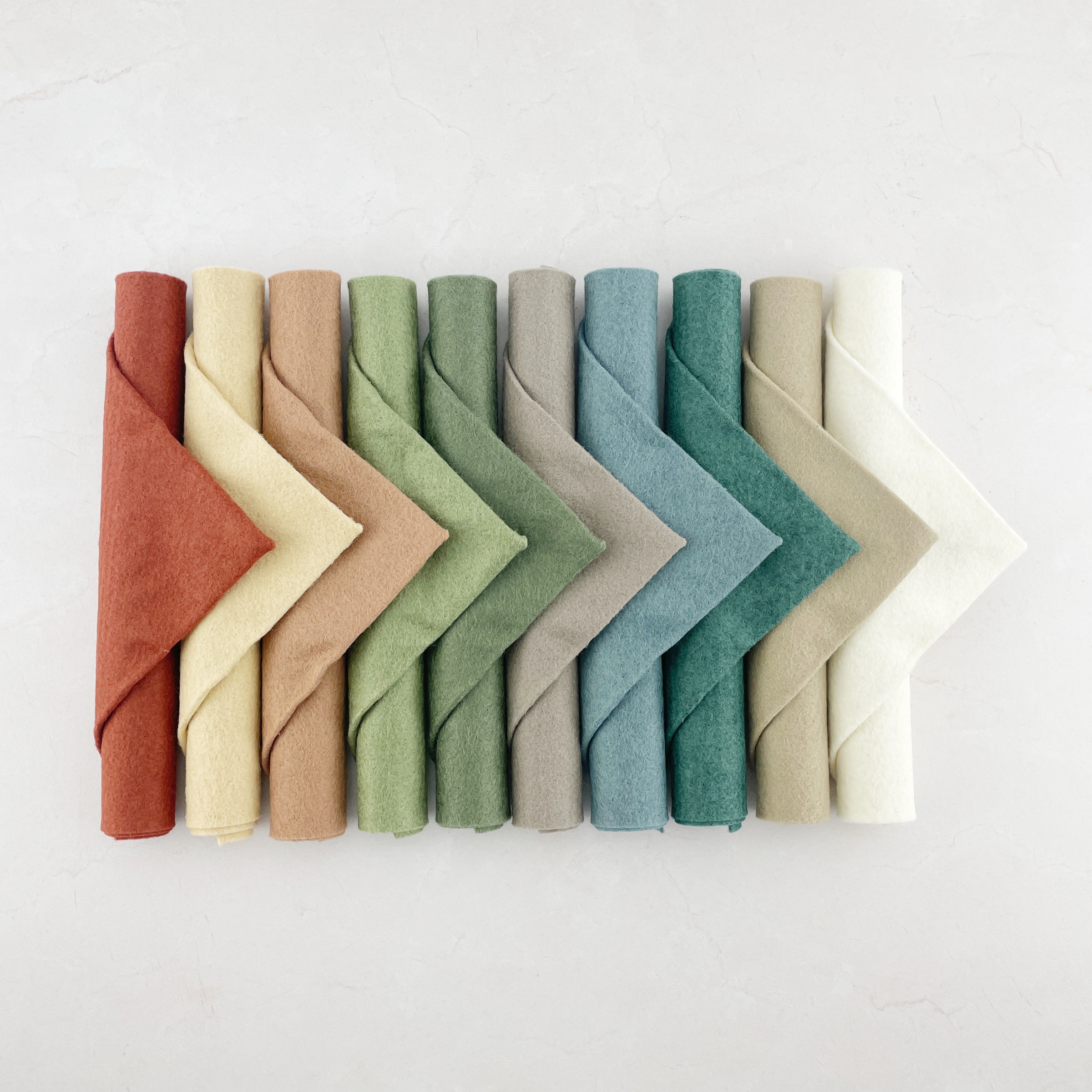 Earthy Boho Palette Curated Wool Blend Felt Bundle