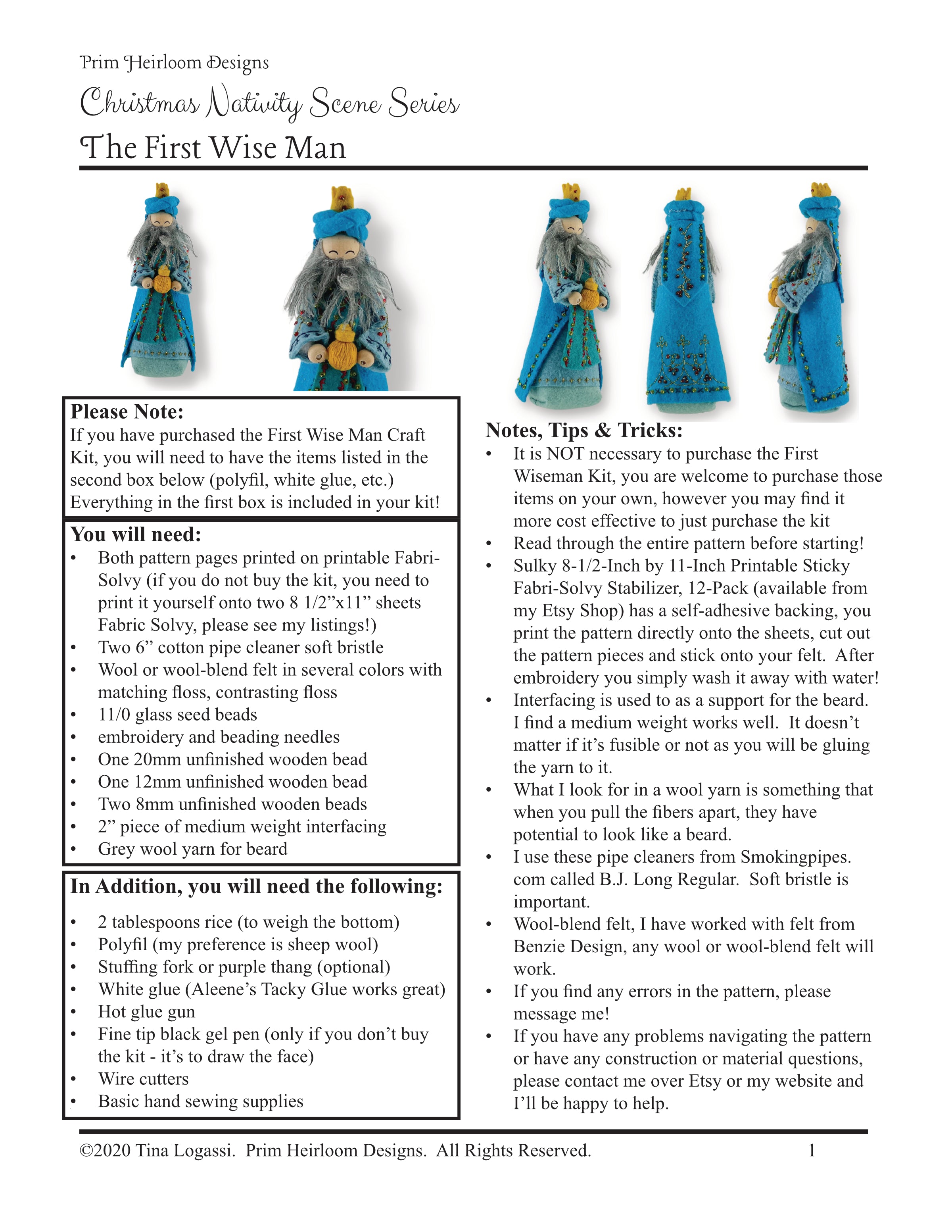 Christmas Nativity Series First Wise Man Craft Kit