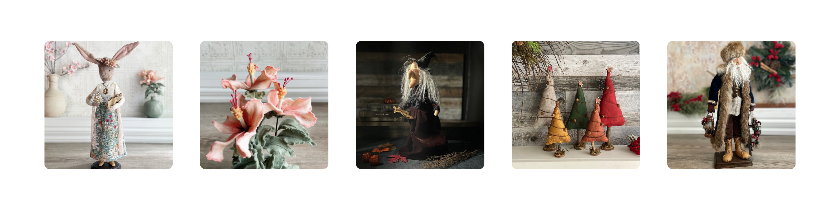 Handmade seasonal decor (Christmas, Easter, Halloween, Valentine’s)