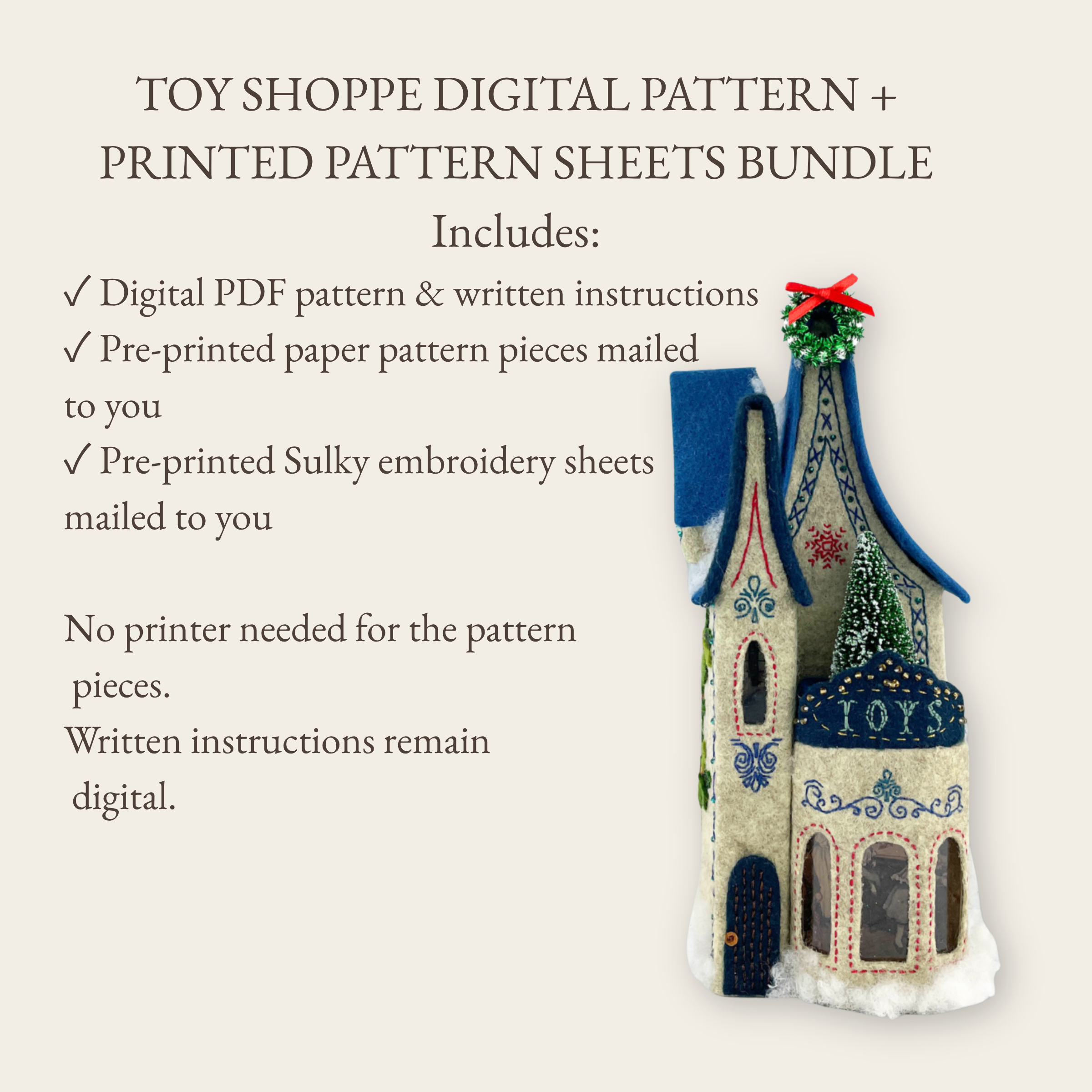 Toy Shoppe Digital Pattern + Mailed Pre-Printed Pattern Sheets