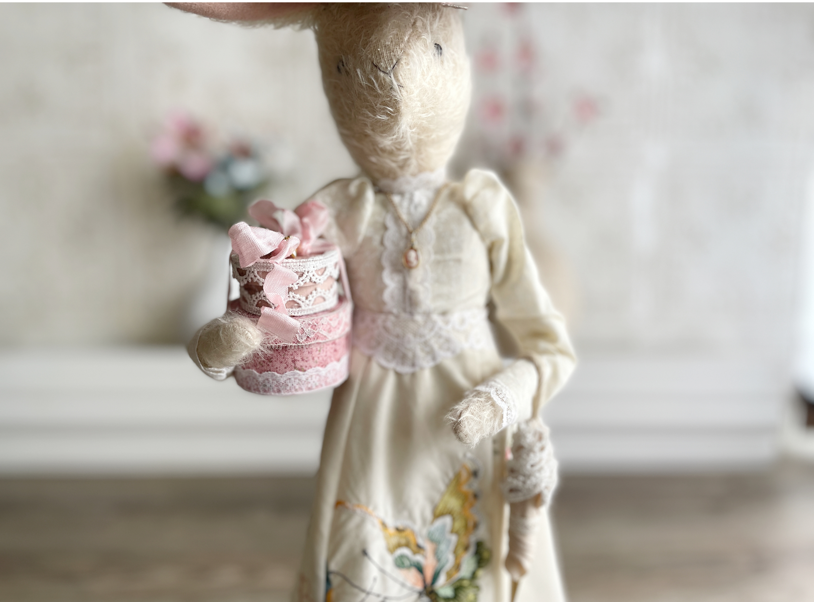 One of a Kind Handmade Bunny Doll Joséphine