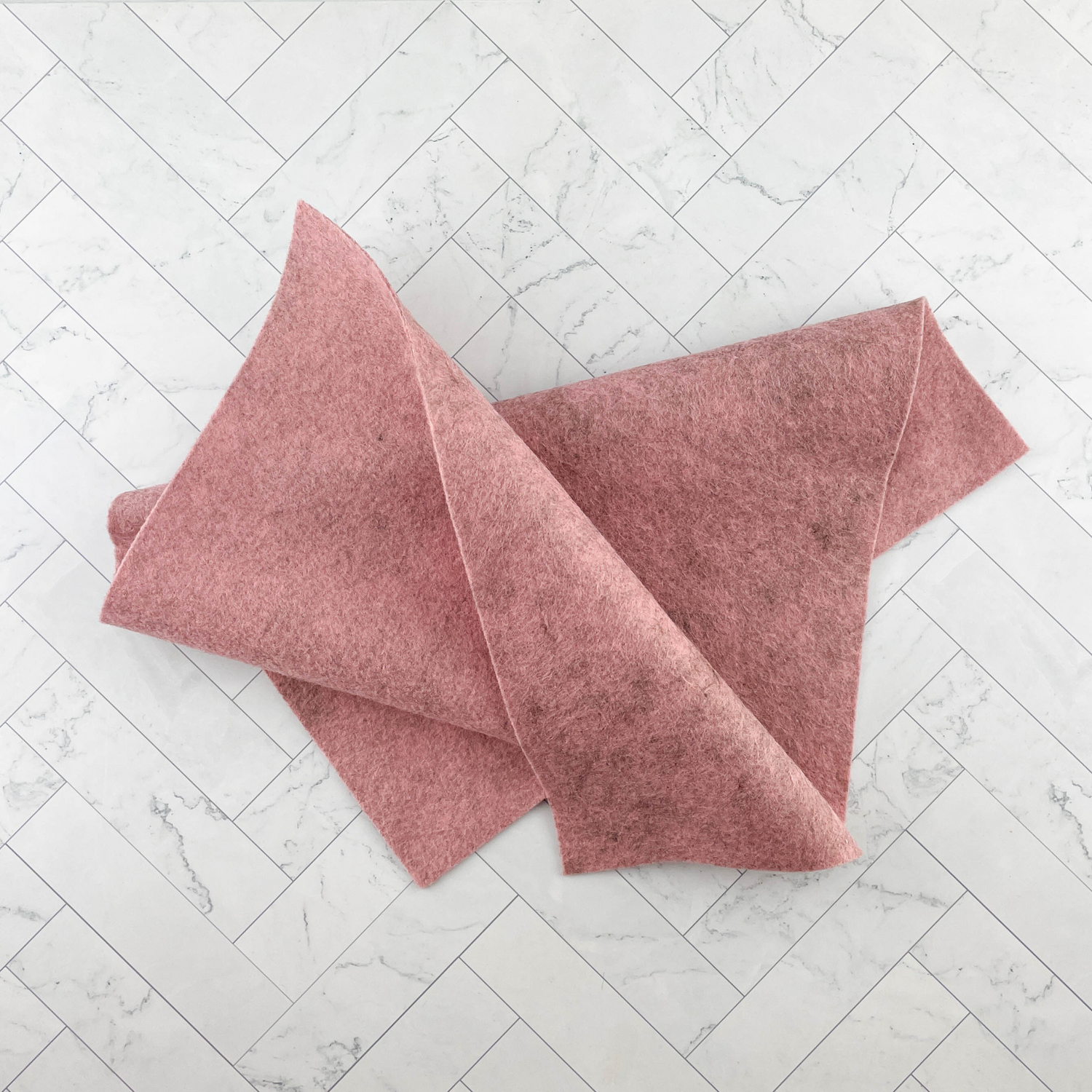 Pink Cobblestone Wool Blend Felt