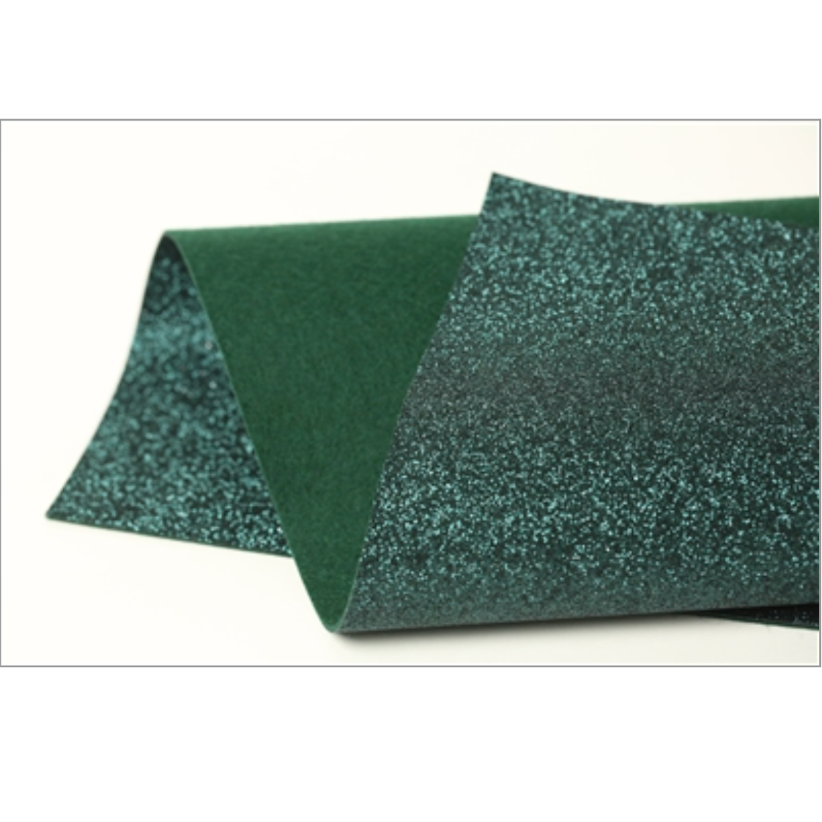 Forest Green Glitter Wool Felt