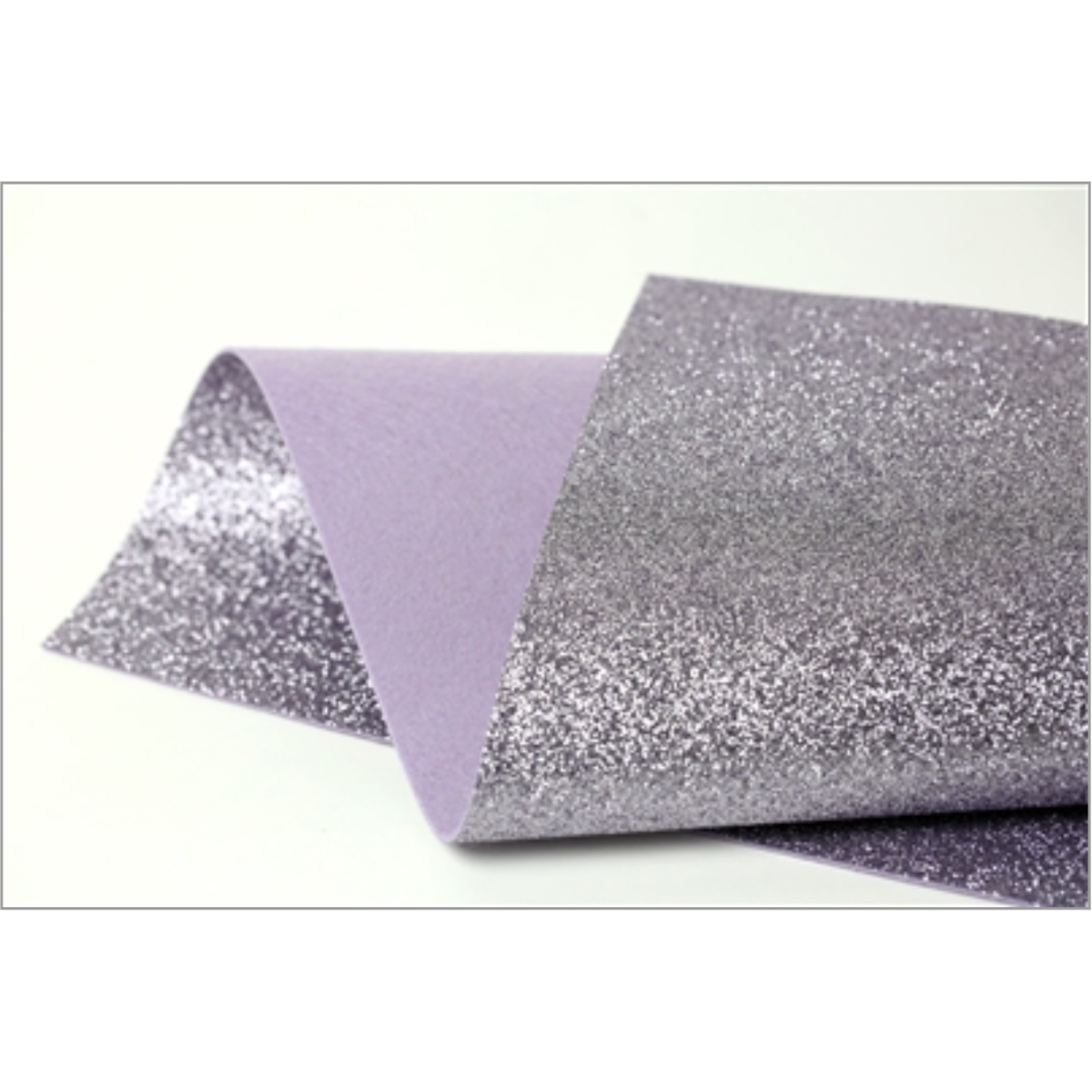 Lilac Glitter Wool Felt