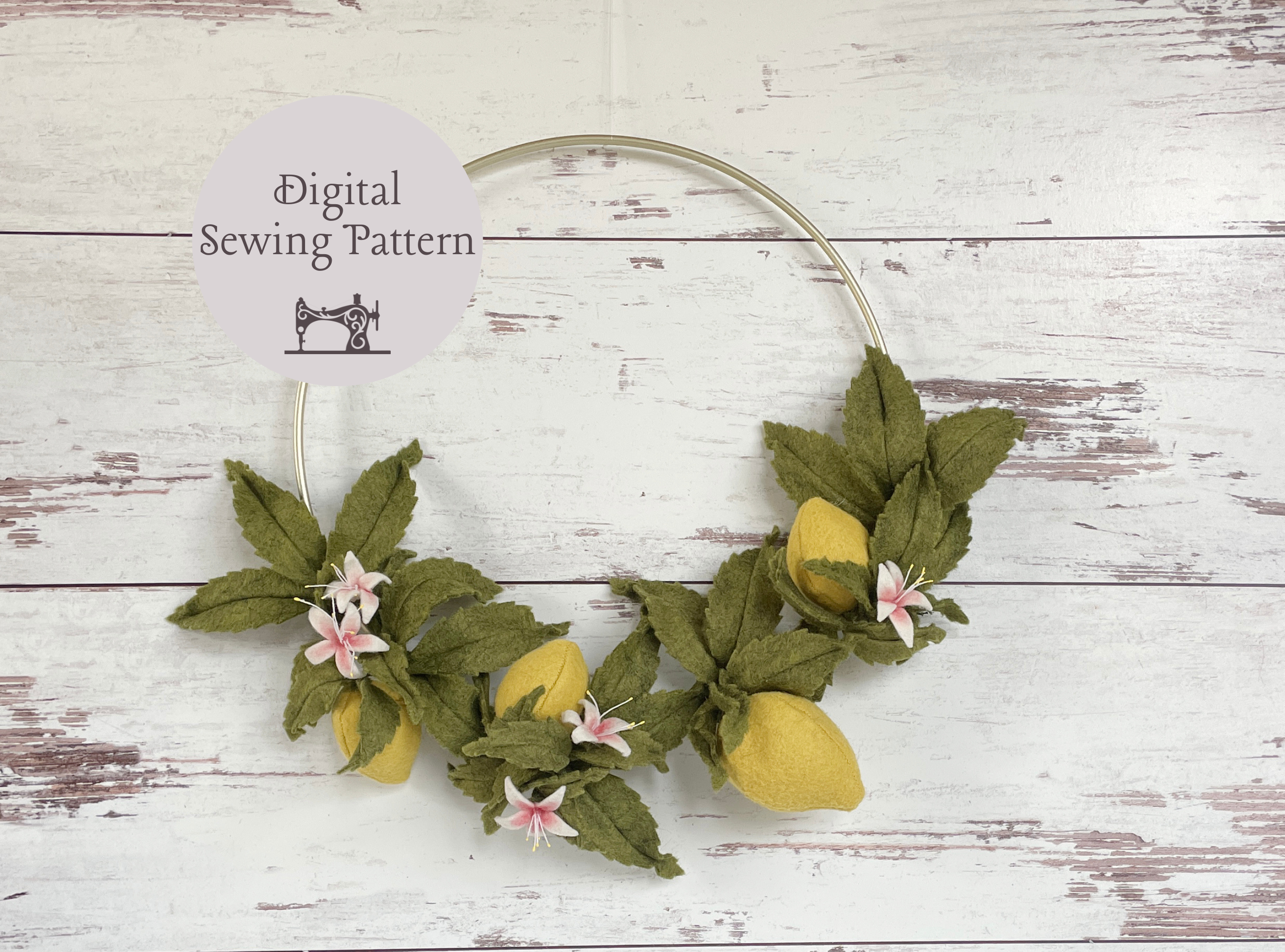 Felt Meyer Lemon Wreath Digital Pattern