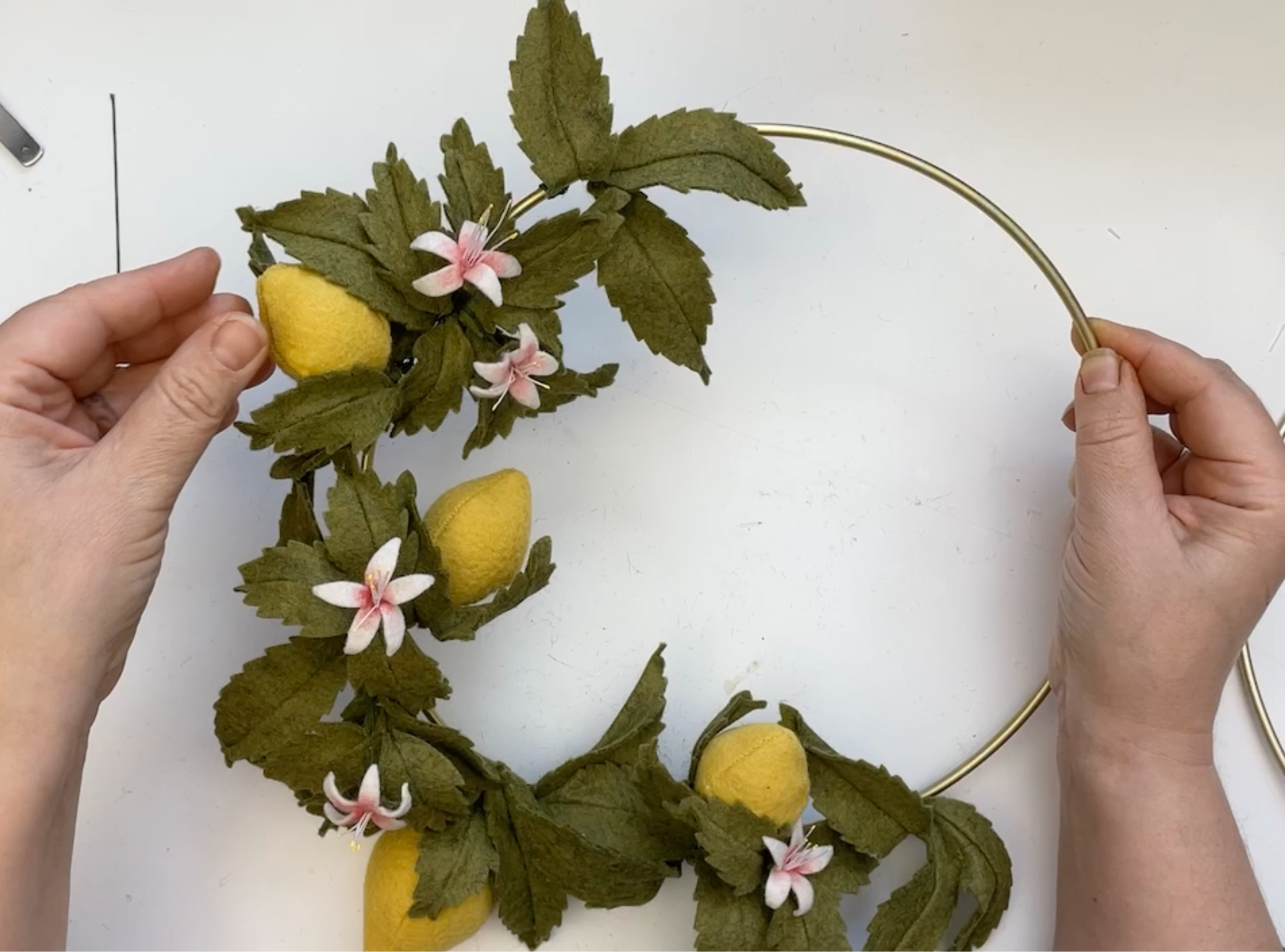 Felt Meyer Lemon Wreath Digital Pattern