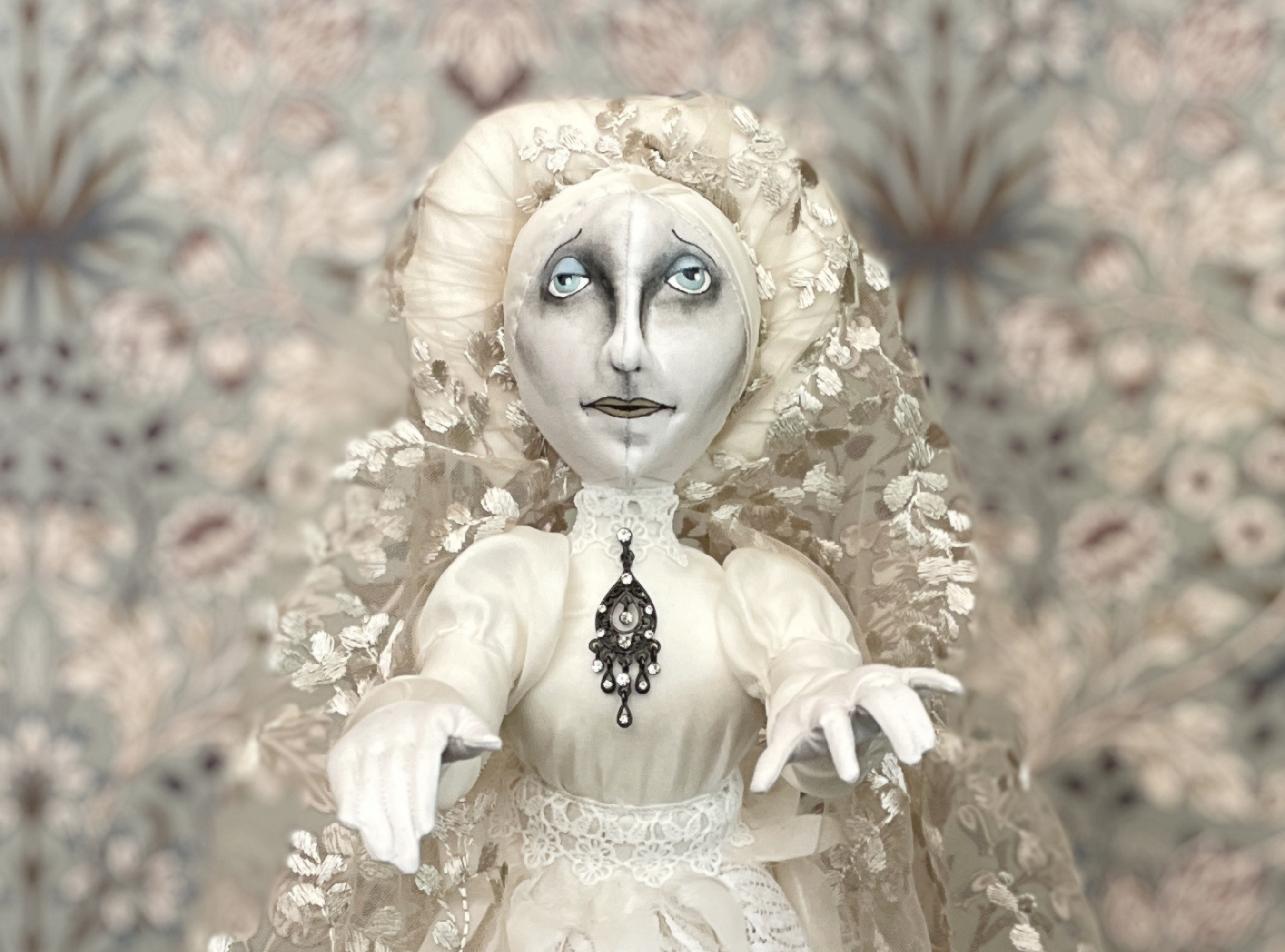 One of a Kind Handmade Halloween Ghost Doll Cordelia
