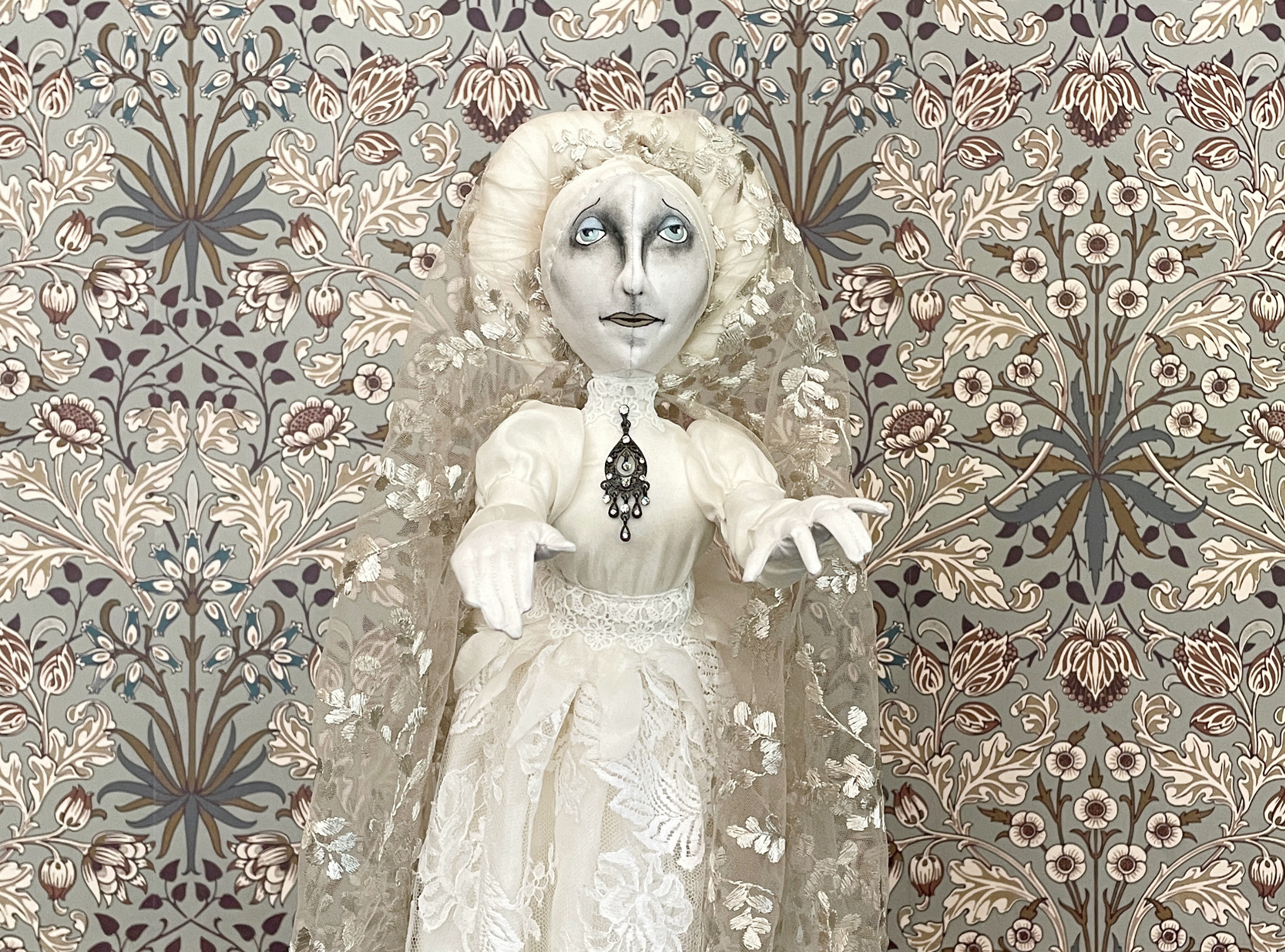 One of a Kind Handmade Halloween Ghost Doll Cordelia
