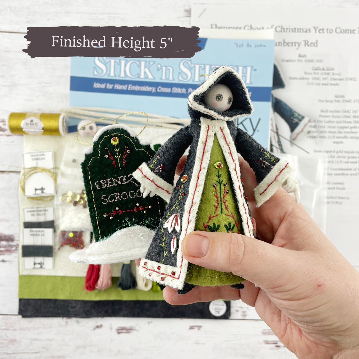Ghost of Christmas Yet to Come Craft Kit Cranberry Red