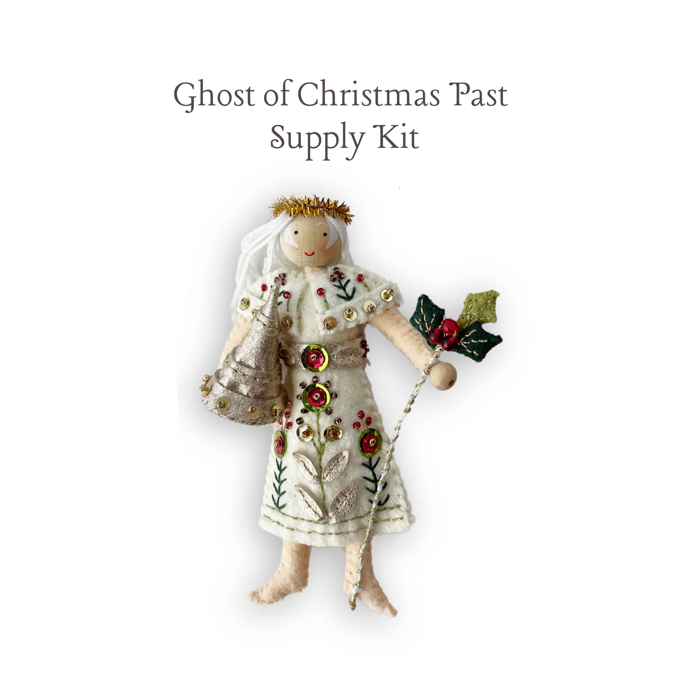 Ghost of Christmas Past Craft Kit Cranberry Red