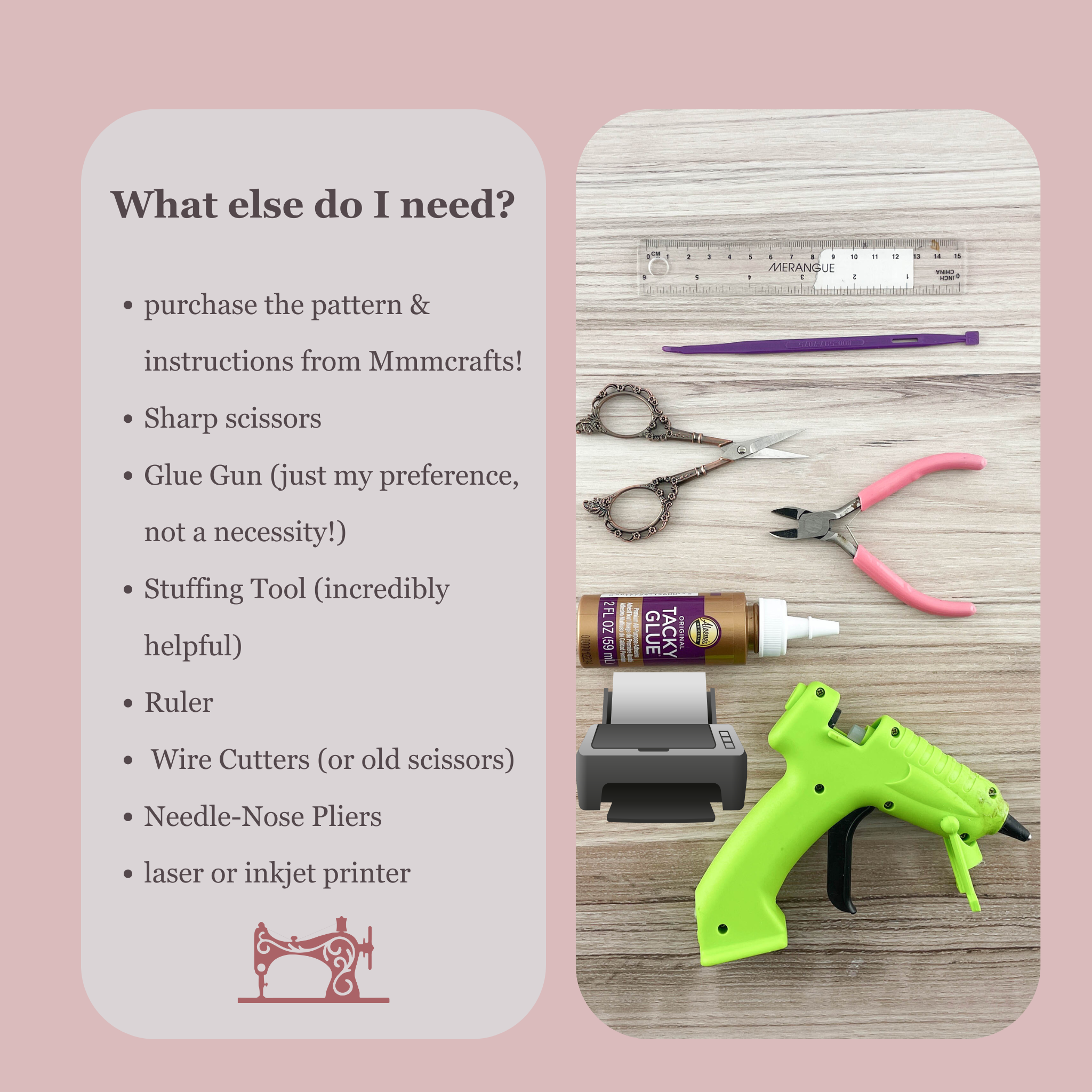 Whimsical Skater Ornament Craft Kit in Pink