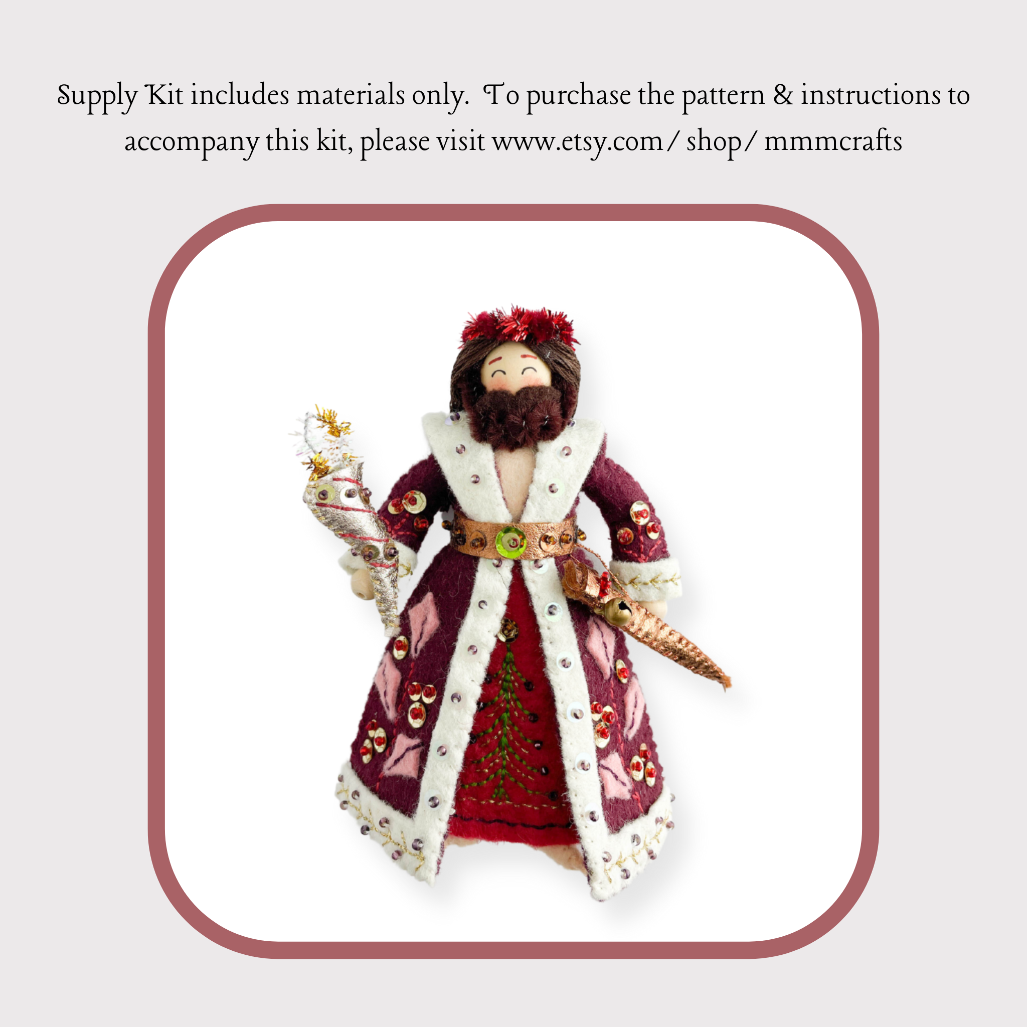 Ghost of Christmas Present Craft Kit Cranberry Red