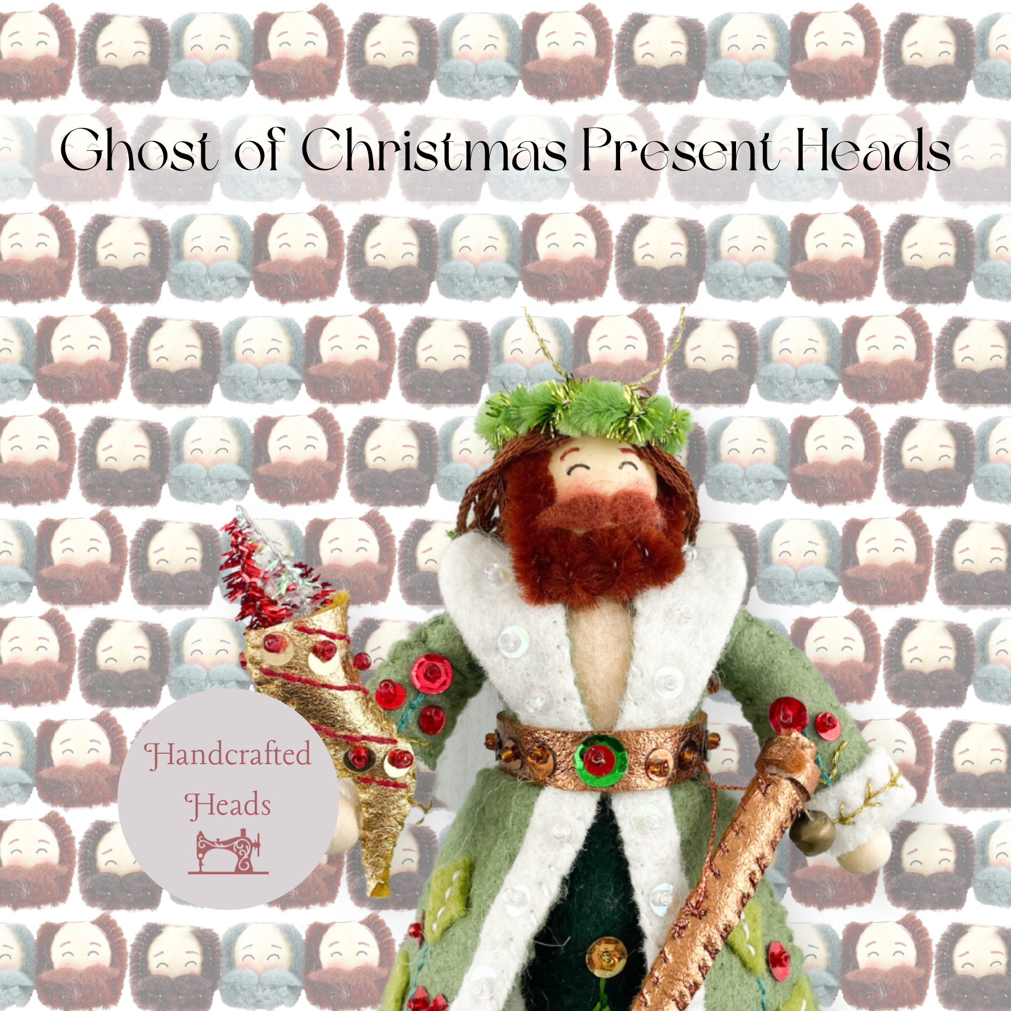 Ghost of Christmas Present Ebenezer Series Wooden Heads 20mm