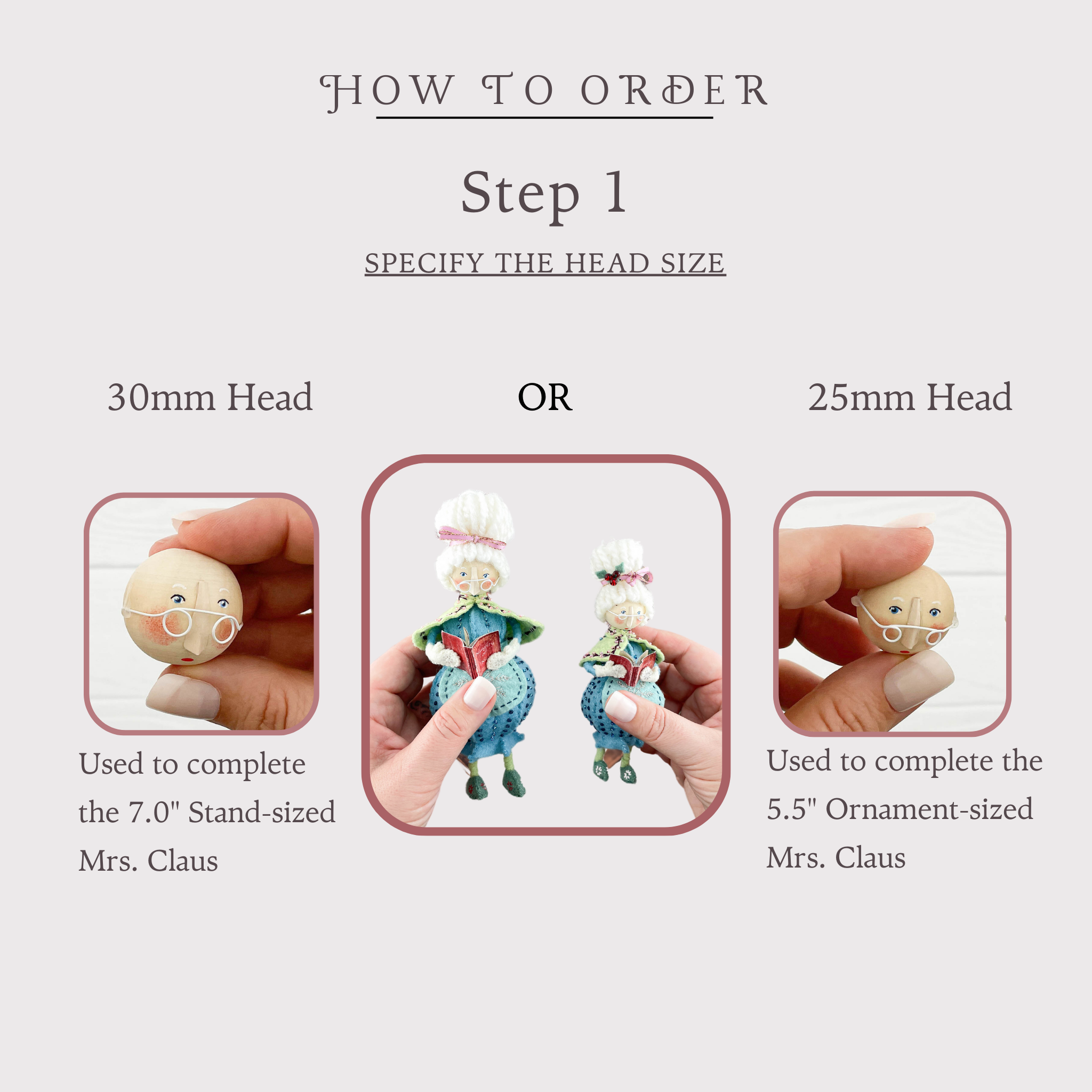 Whimsical Mrs. Claus Ornament Craft Kit Winter Frost