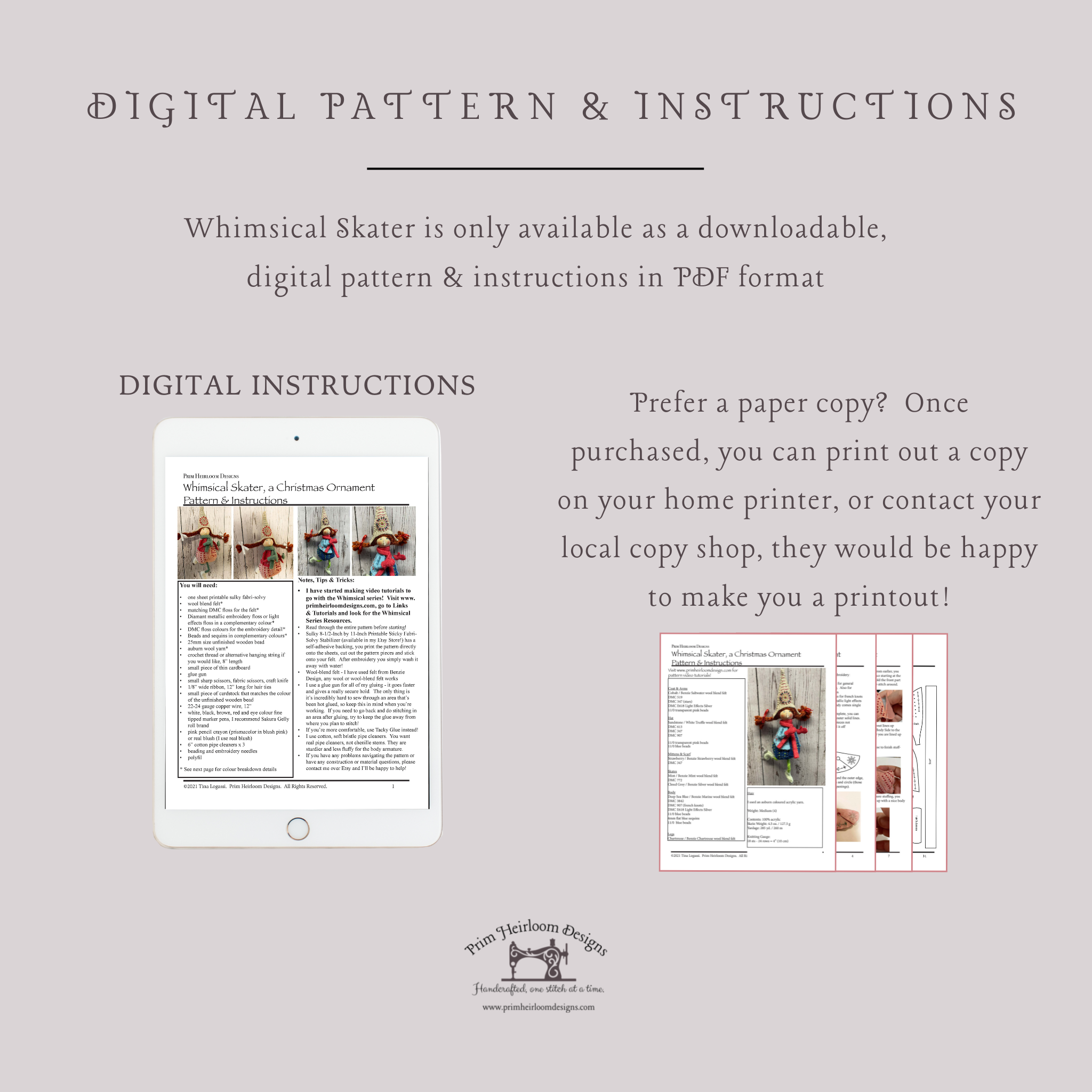 Whimsical Skater E-pattern and instructions