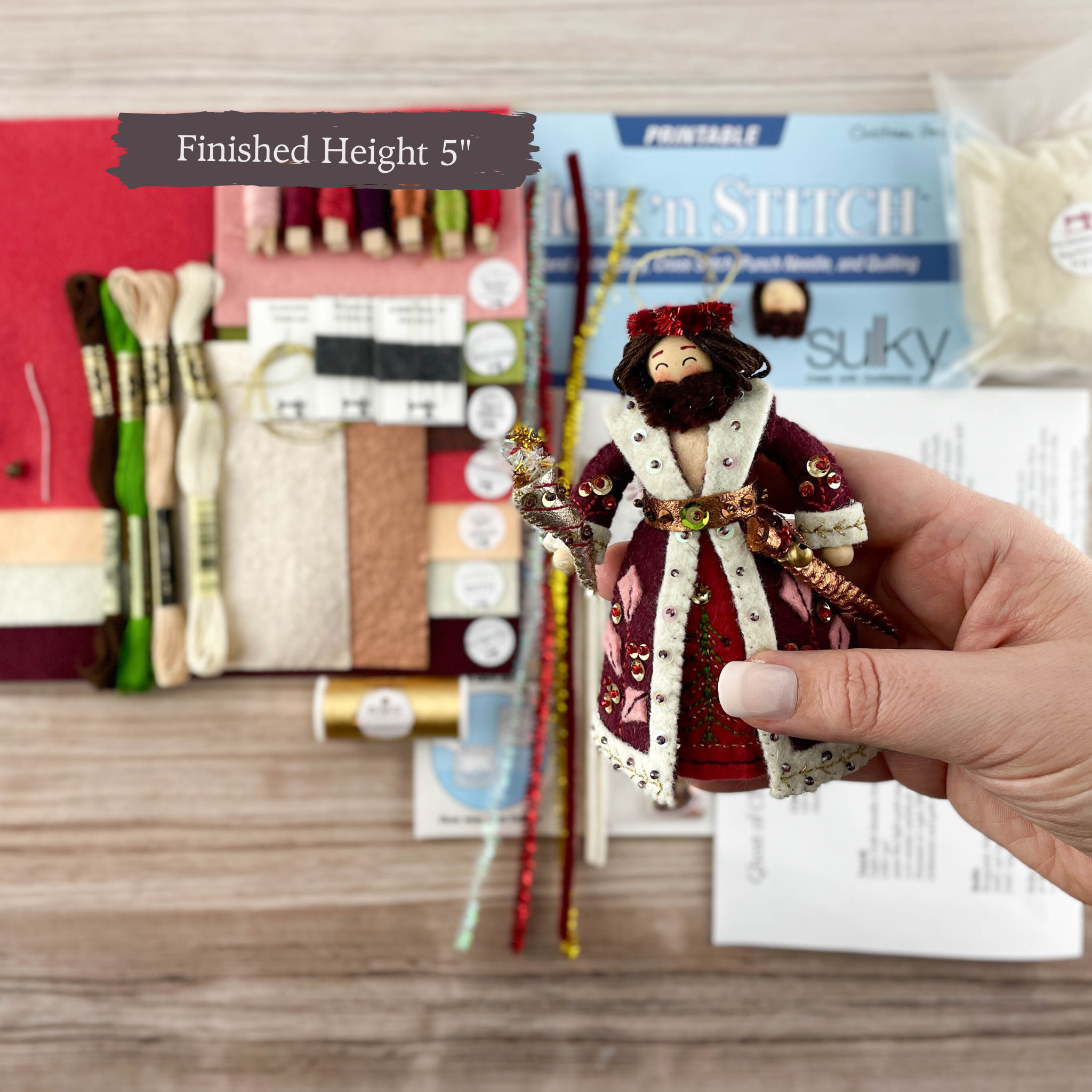Ghost of Christmas Present Craft Kit Cranberry Red