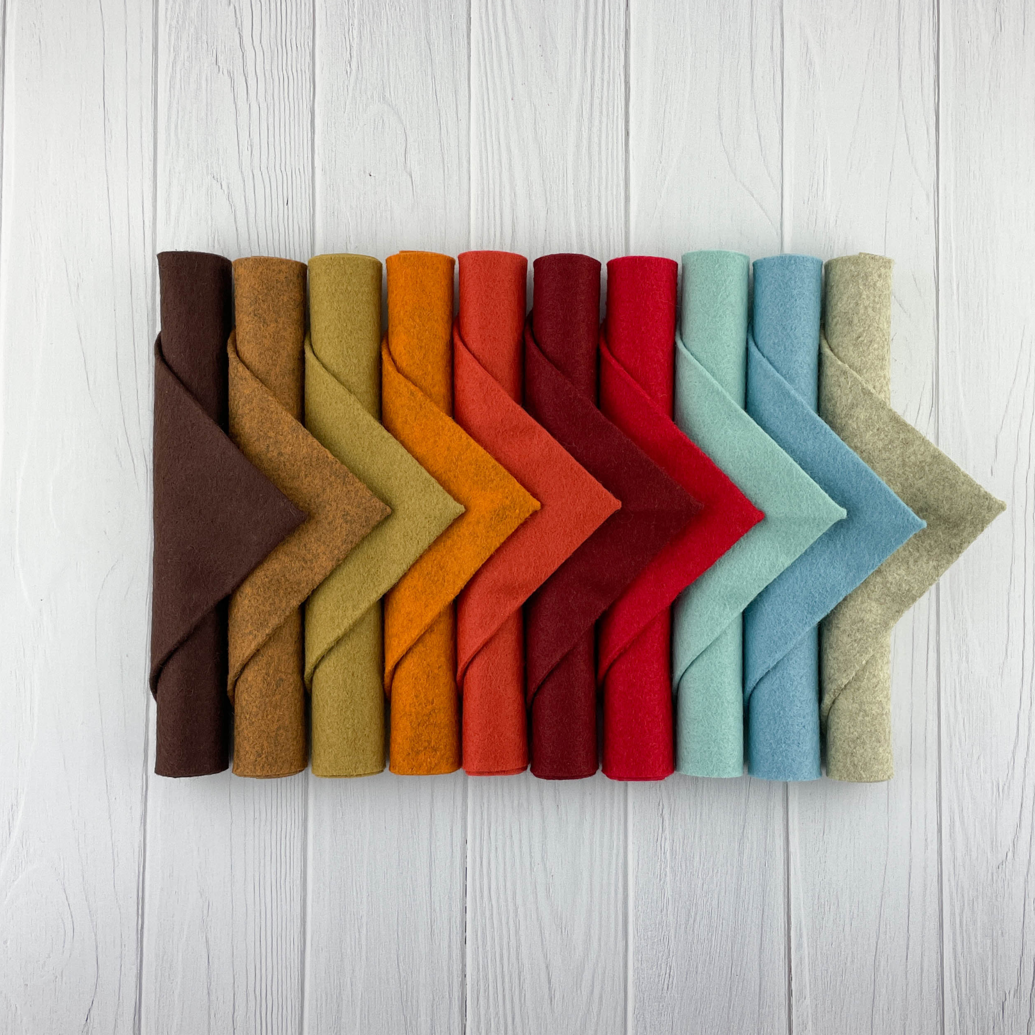 Autumn Twilight Palette Merino Wool Blend Felt Sheets