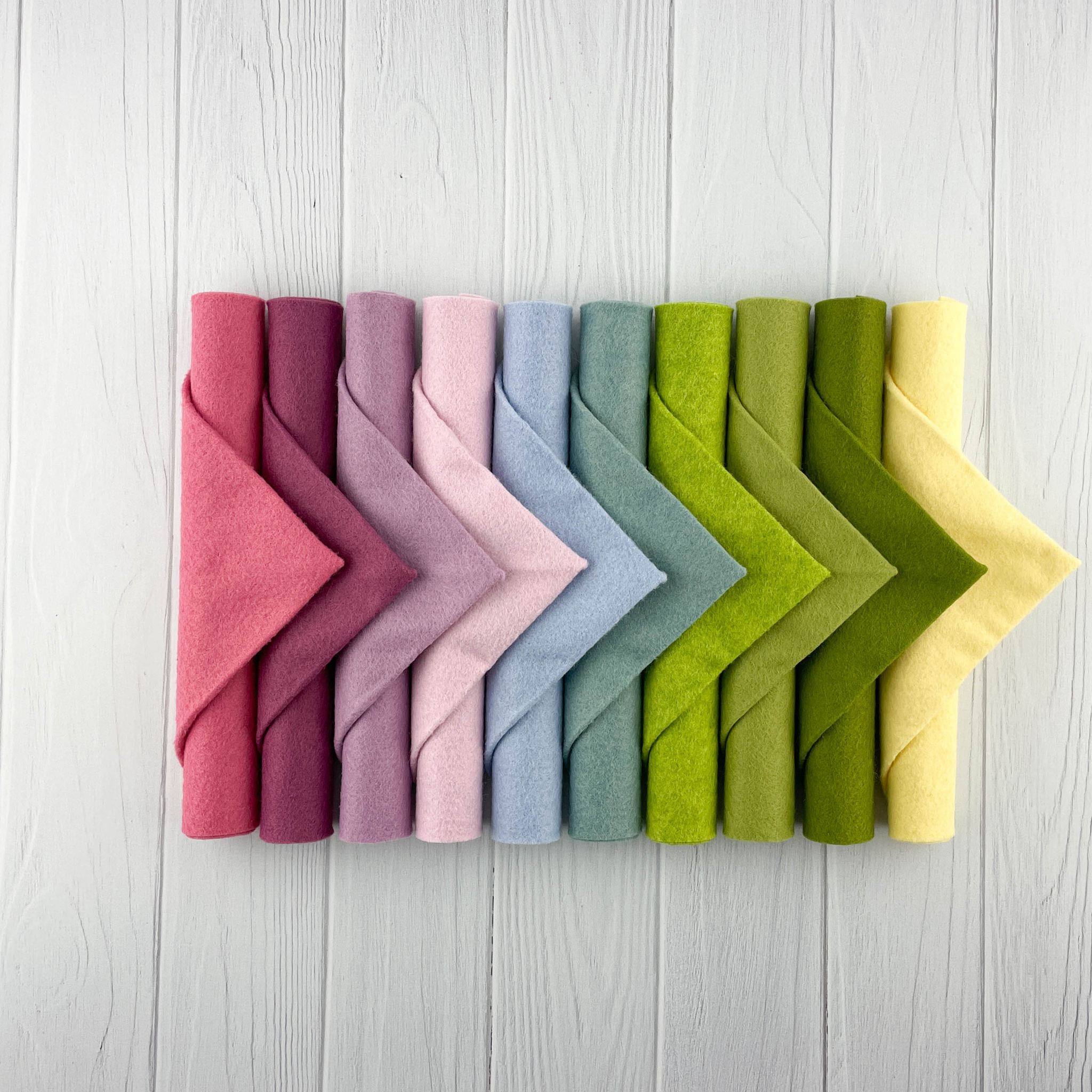 English Garden Palette Merino Wool Blend Felt Sheets