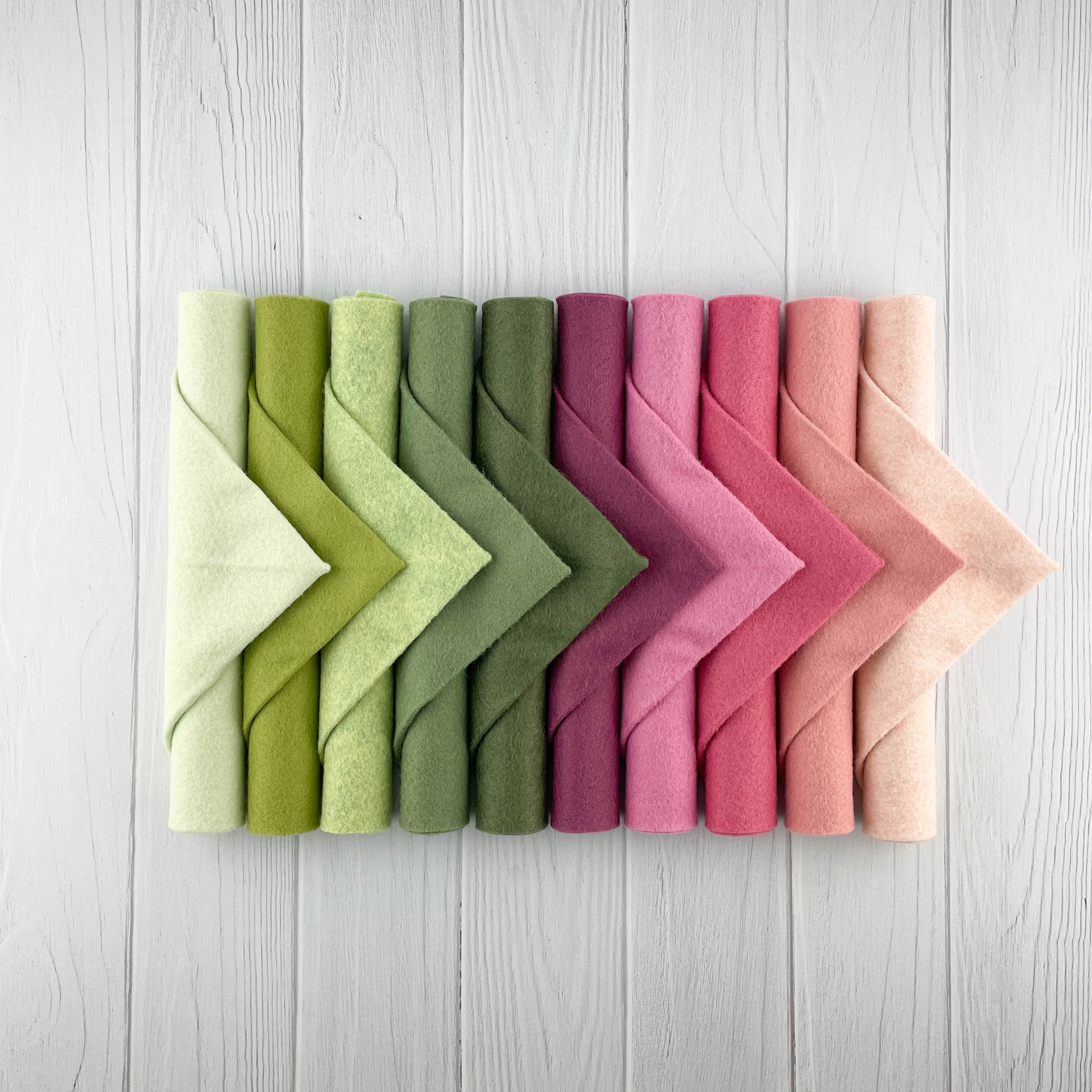 Flower Garden Palette Merino Wool Blend Felt Sheets