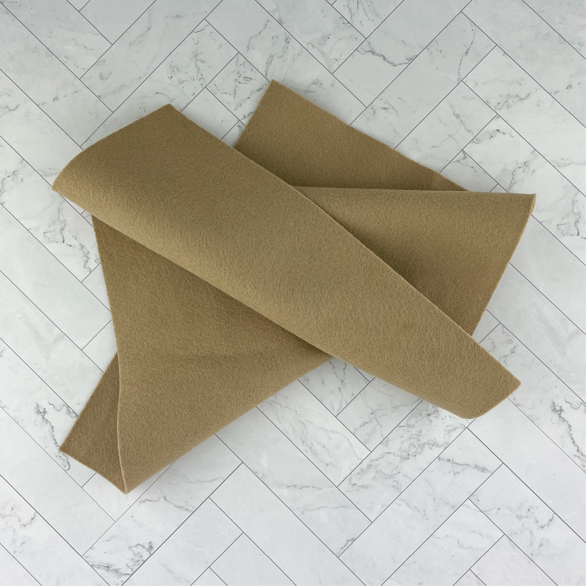 Beige Wool Blend Felt