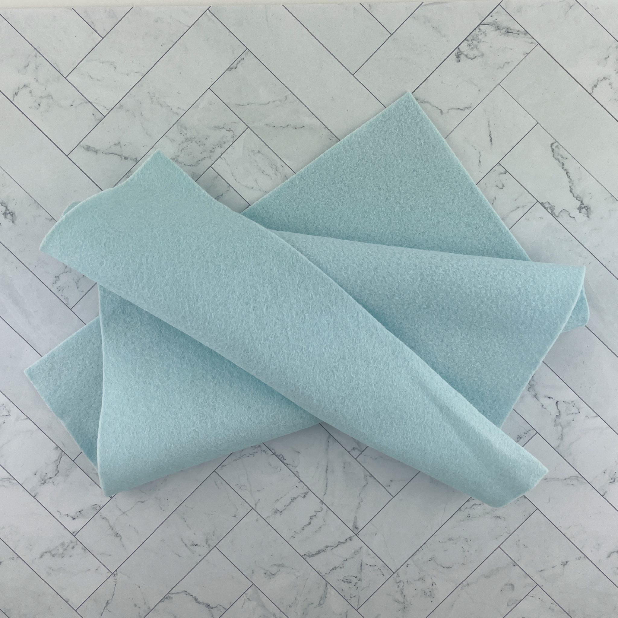 Blue Frost Wool Blend Felt