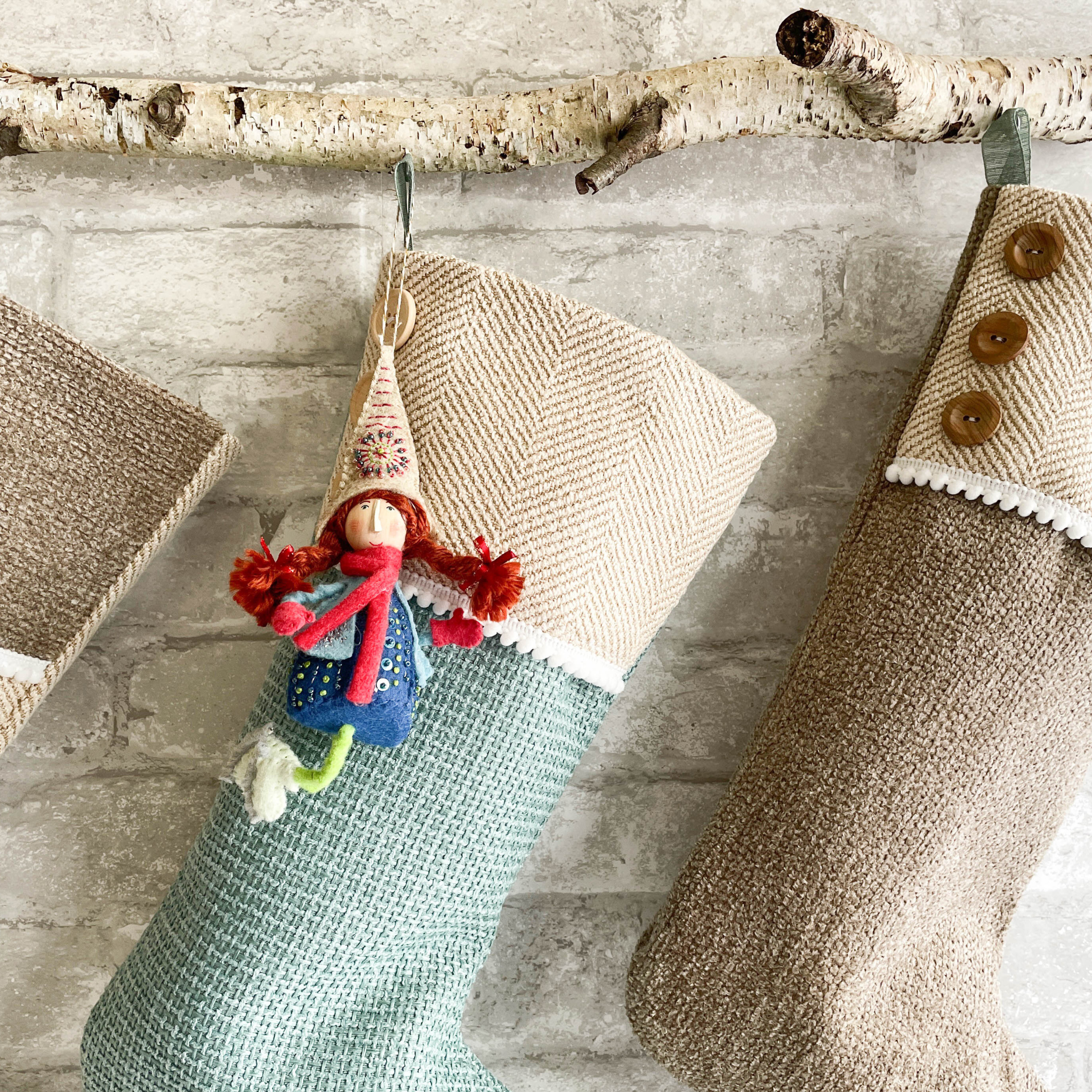 Whimsical Skater Ornament Craft Kit in Blue