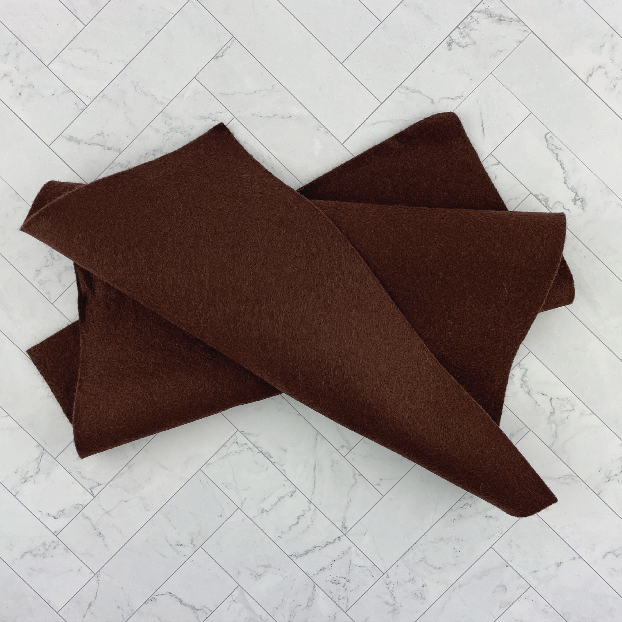 Brown Wool Blend Felt