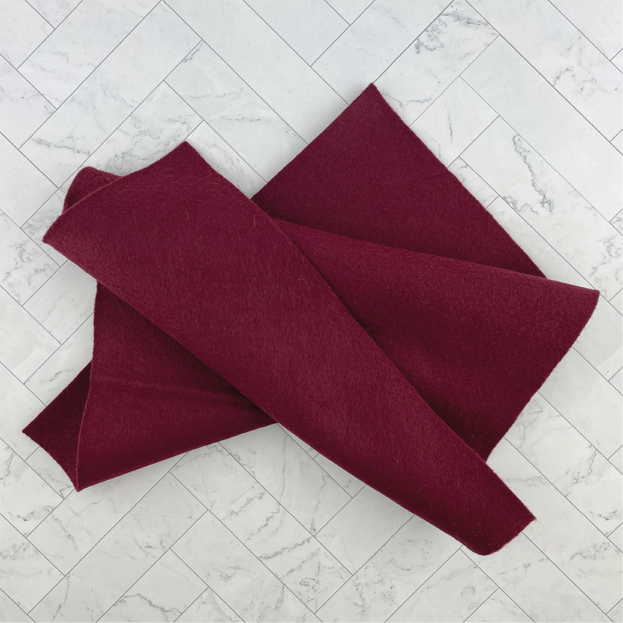 Burgundy Wool Blend Felt
