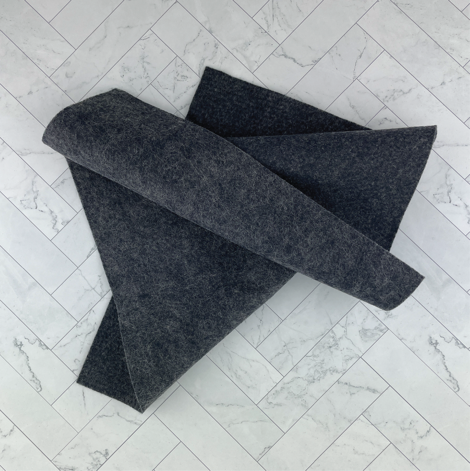 Charcoal Wool Blend Felt