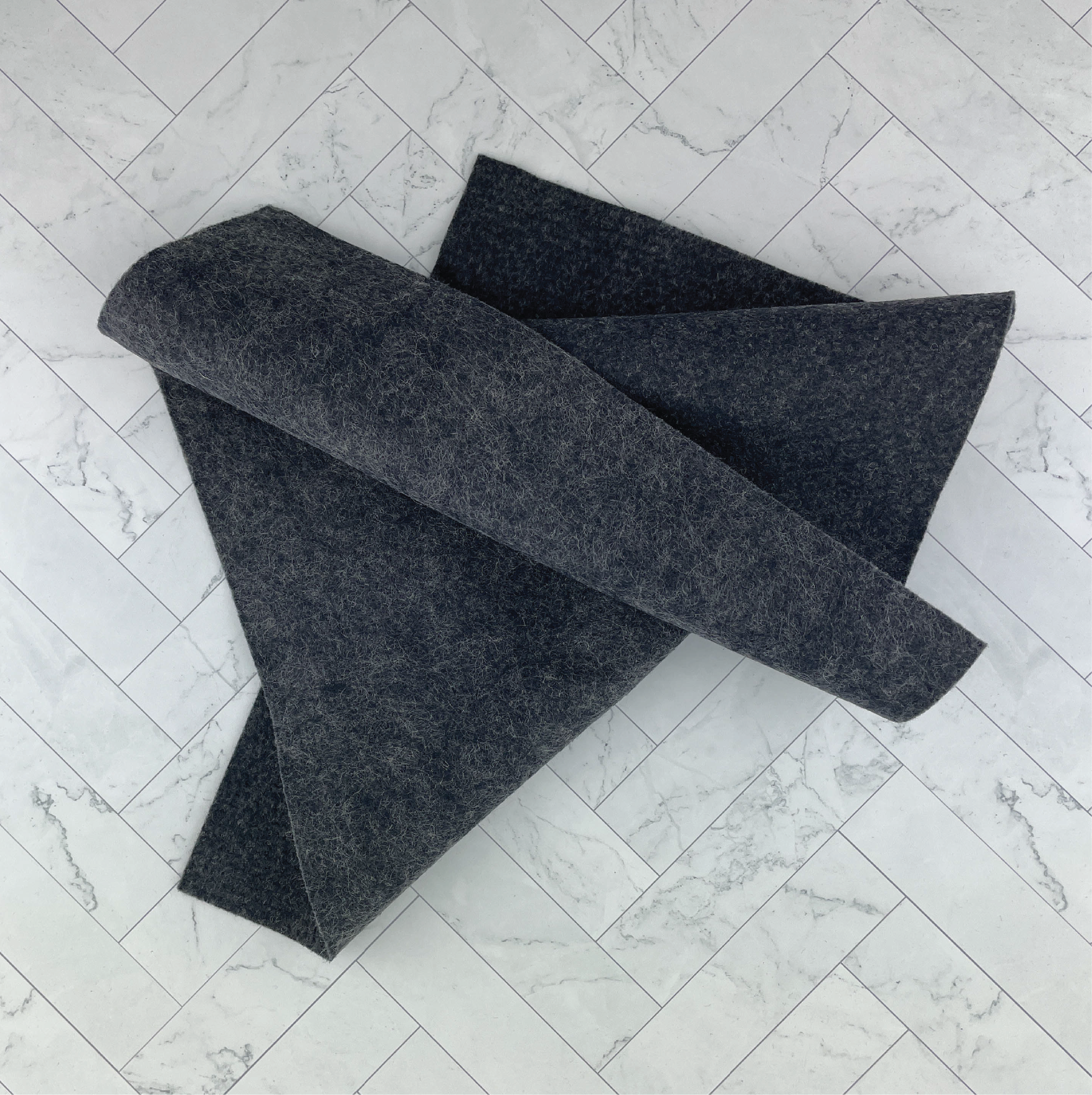 Charcoal Wool Blend Felt