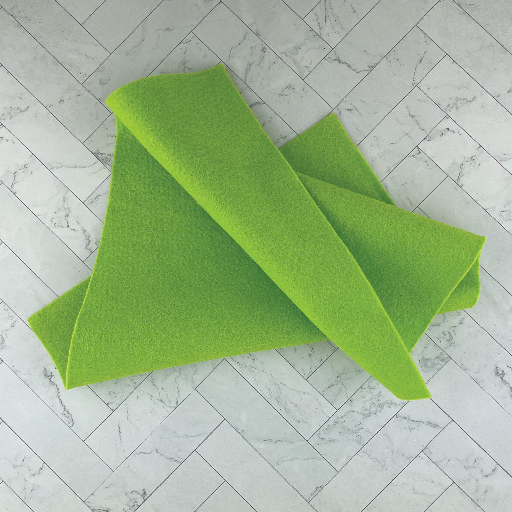 Chartreuse Wool Blend Felt