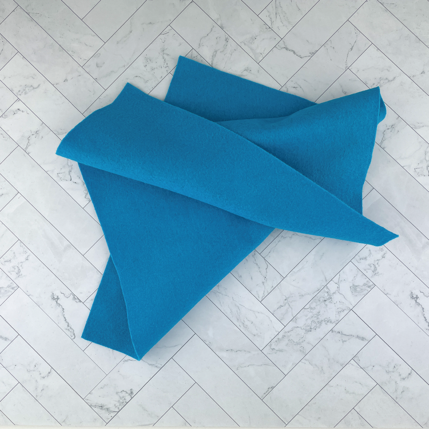 Cyan Wool Blend Felt