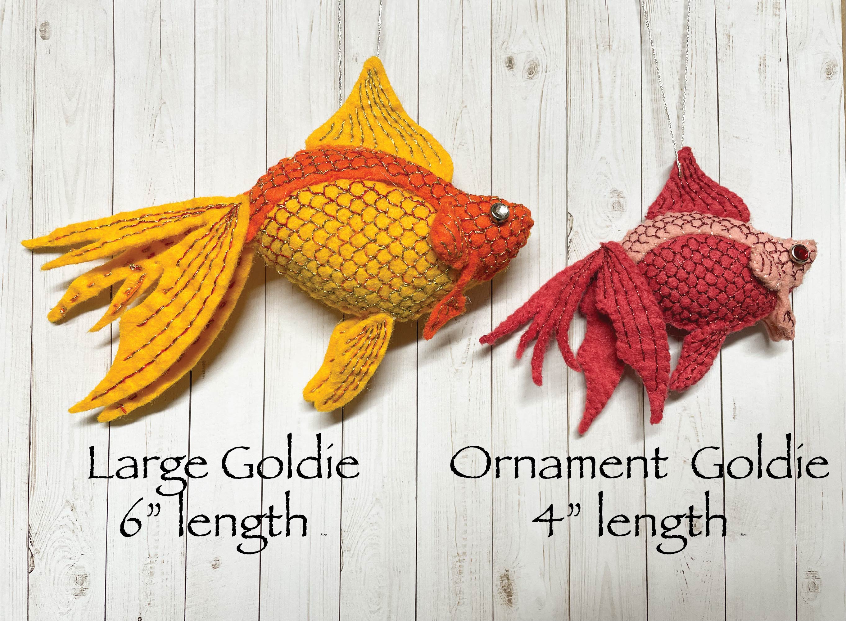 Goldie The Goldfish Ornament Hand Sewing Pattern