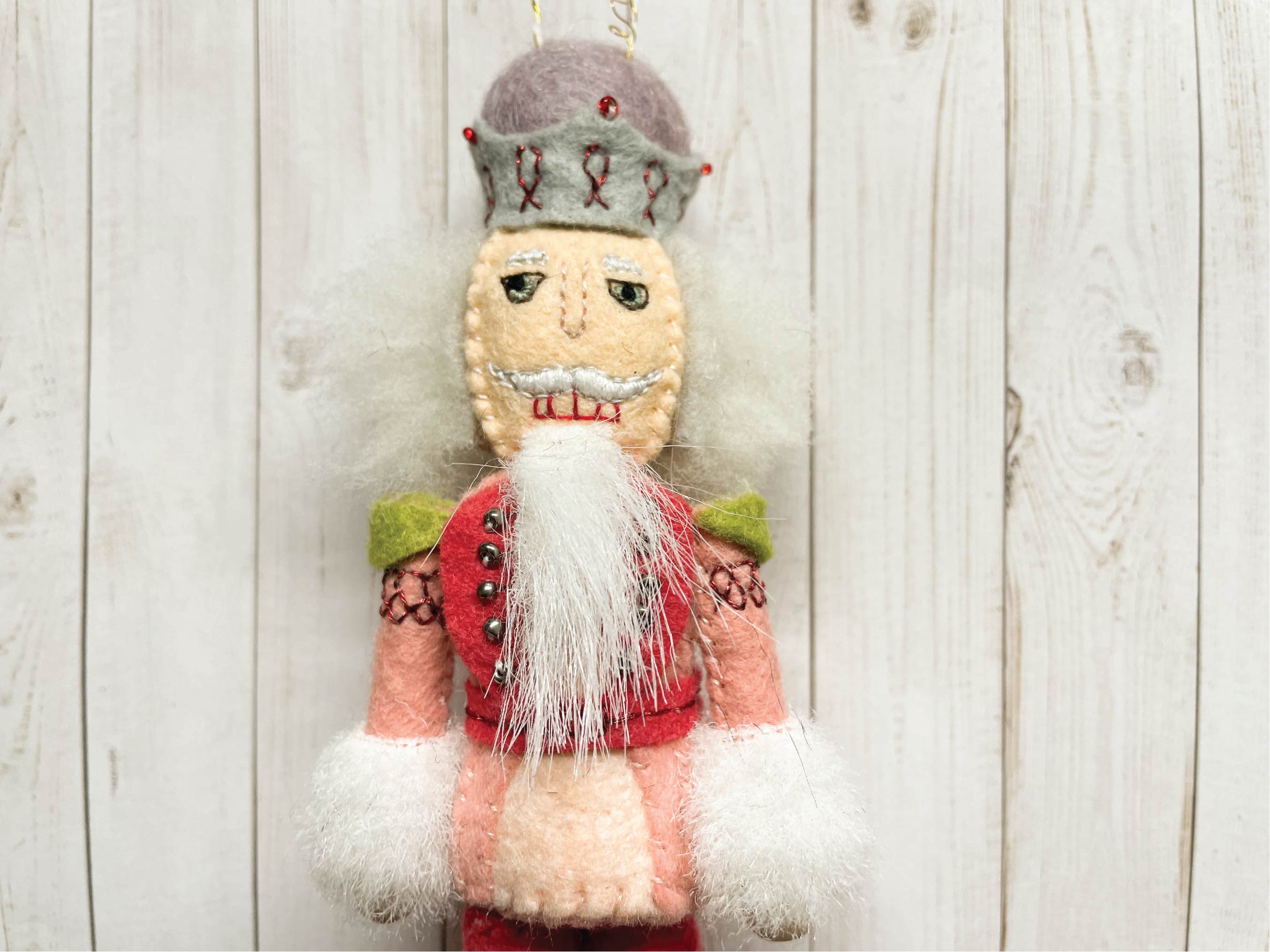 Nathan the Nutcracker Ornament Embroidery and Hand Sewing Pattern