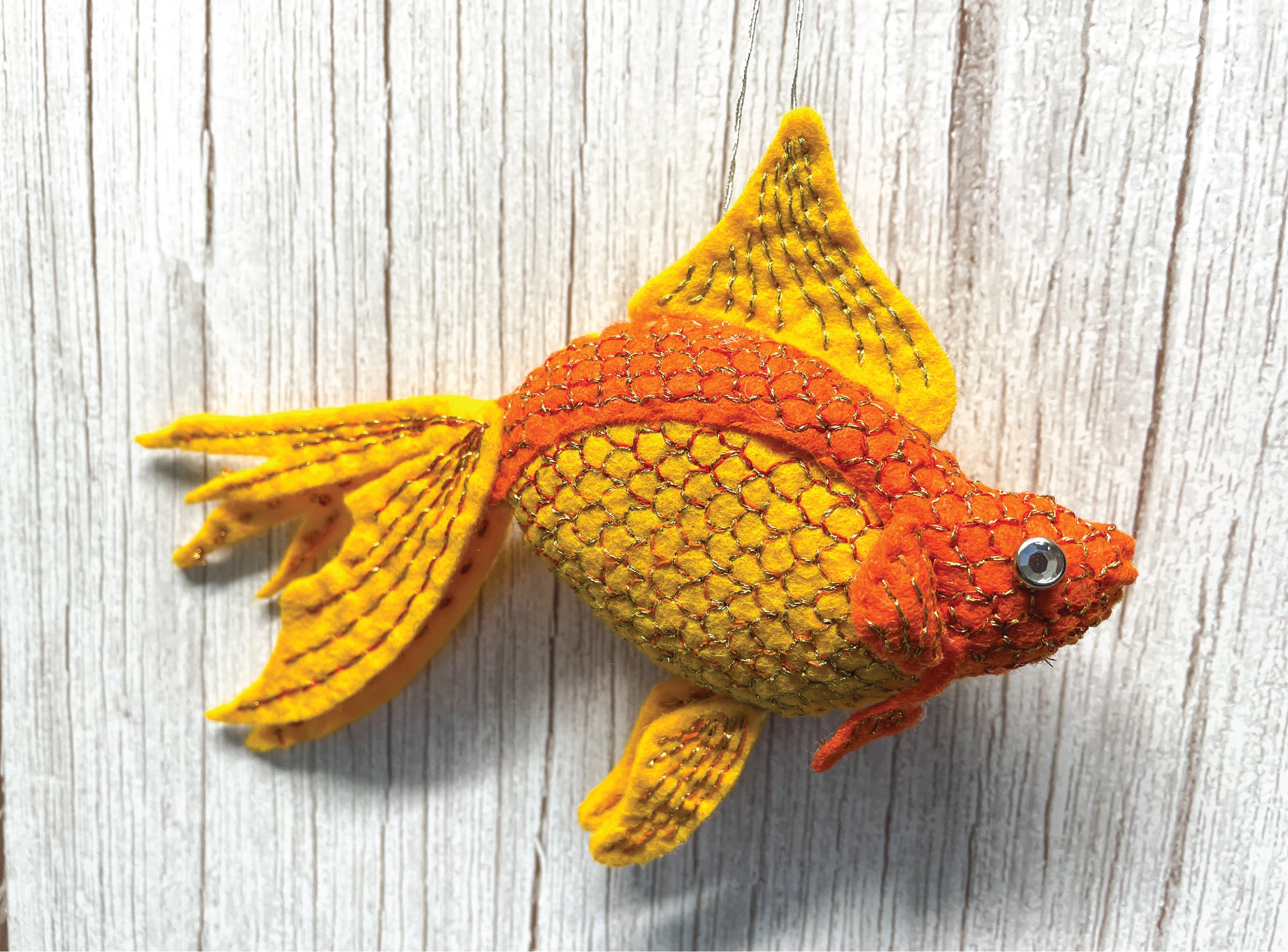 Goldie The Goldfish Ornament Hand Sewing Pattern