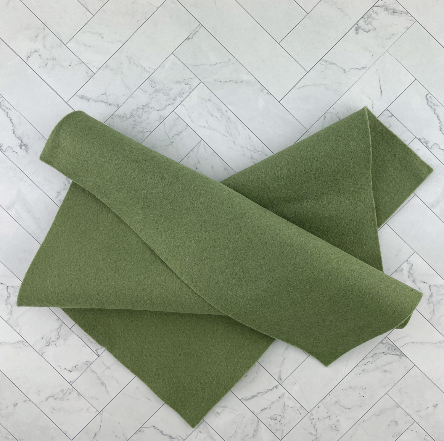 Fern Green Wool Blend Felt