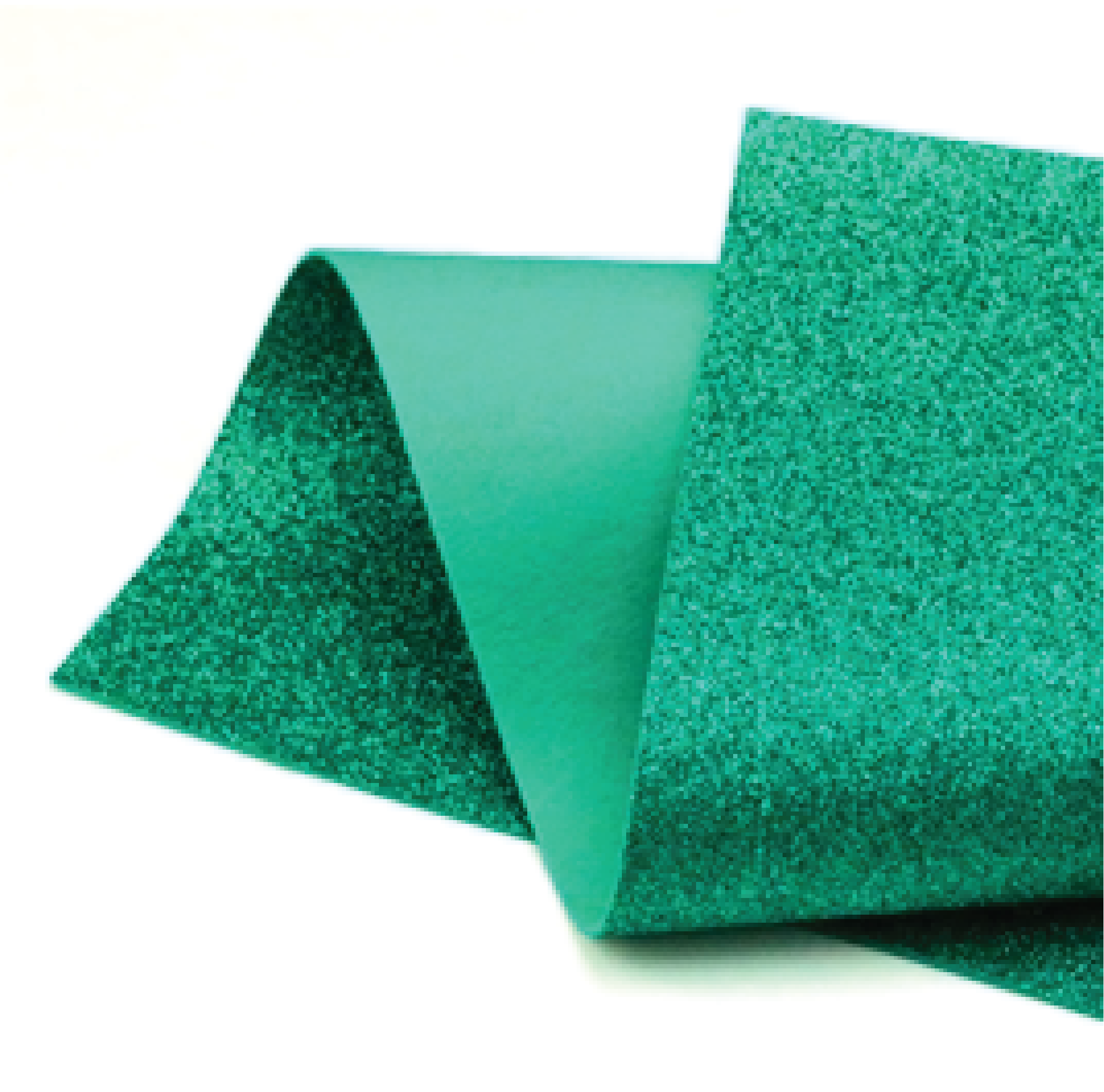 Emerald Glitter Wool Felt