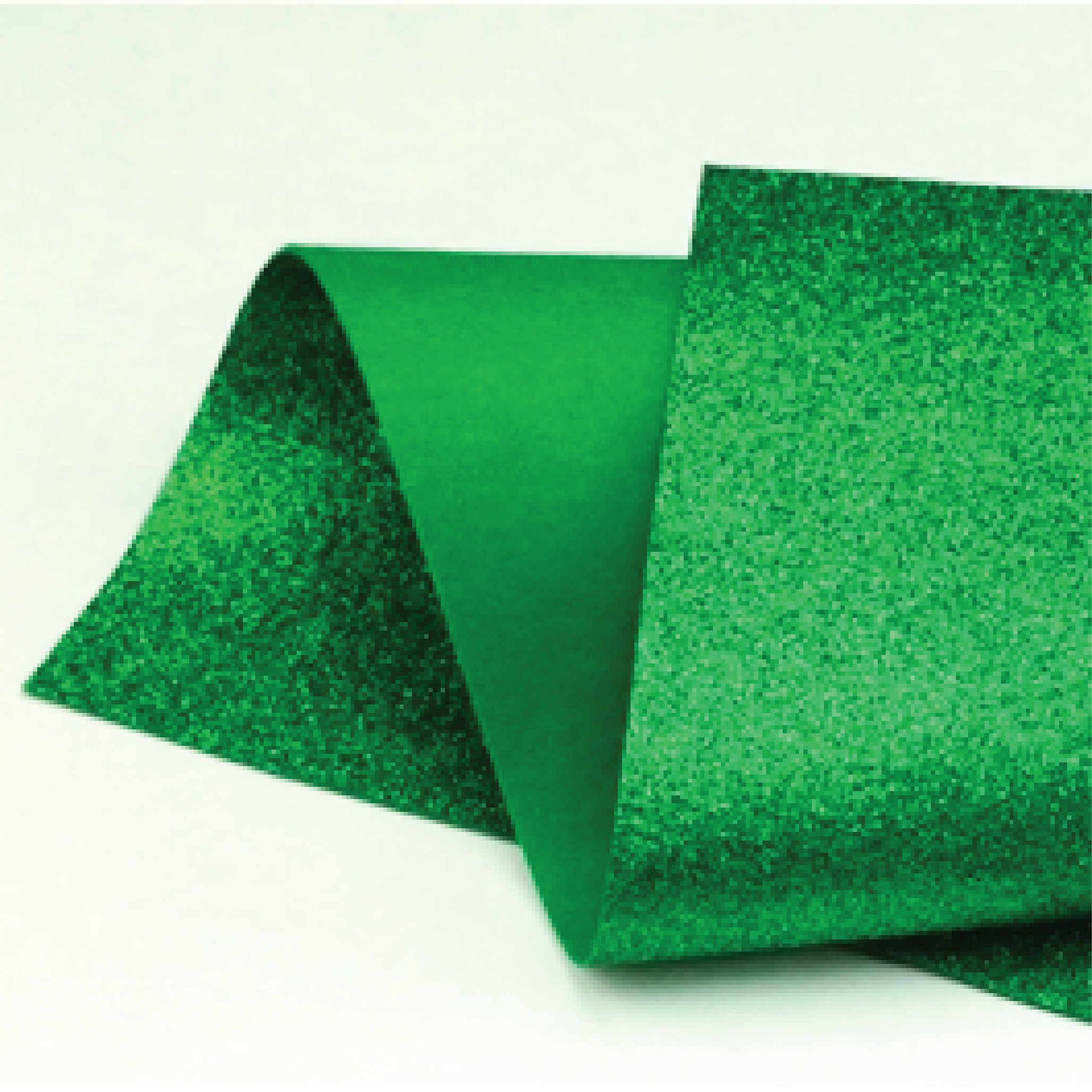 Green Glitter Wool Felt