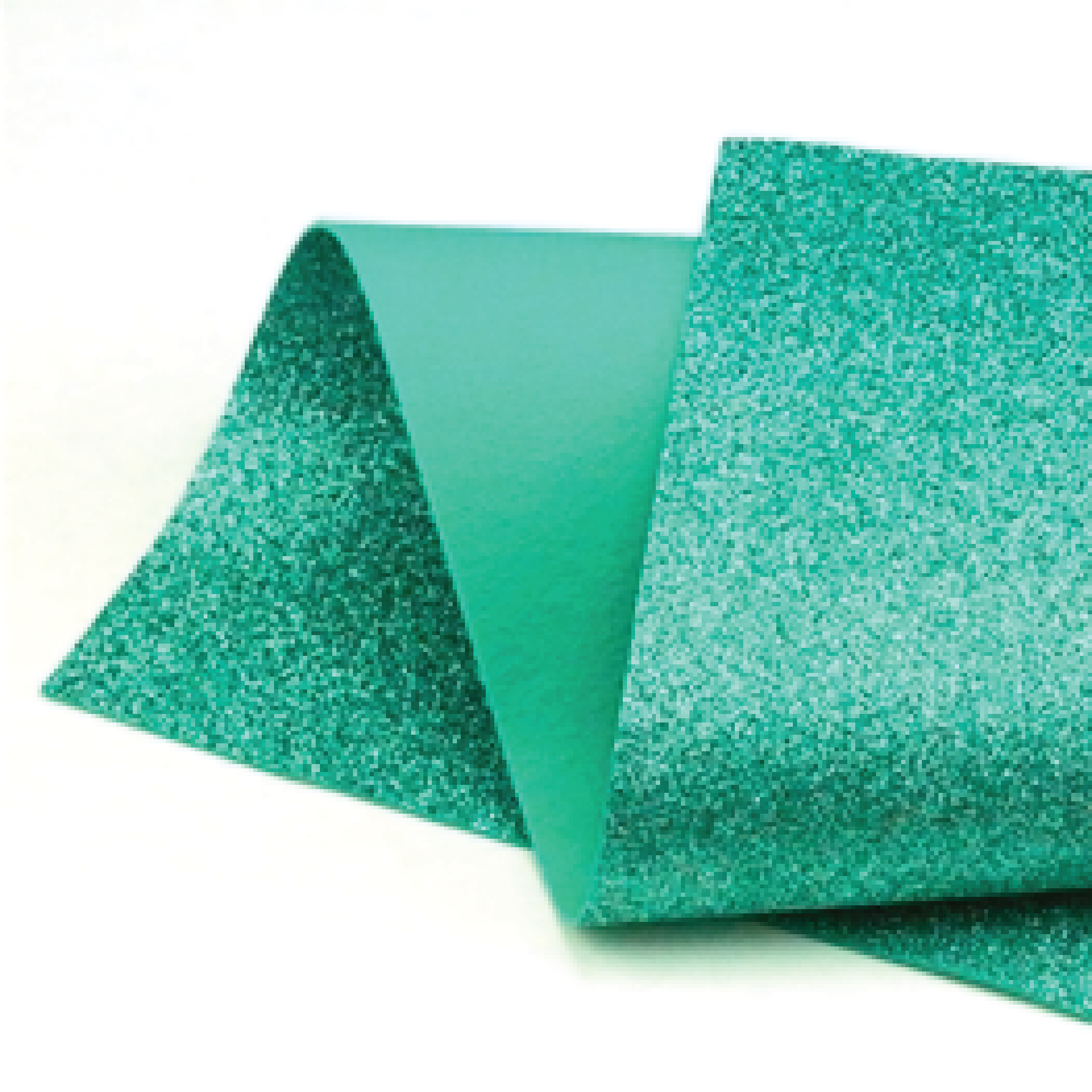 Light Emerald Glitter Wool Felt