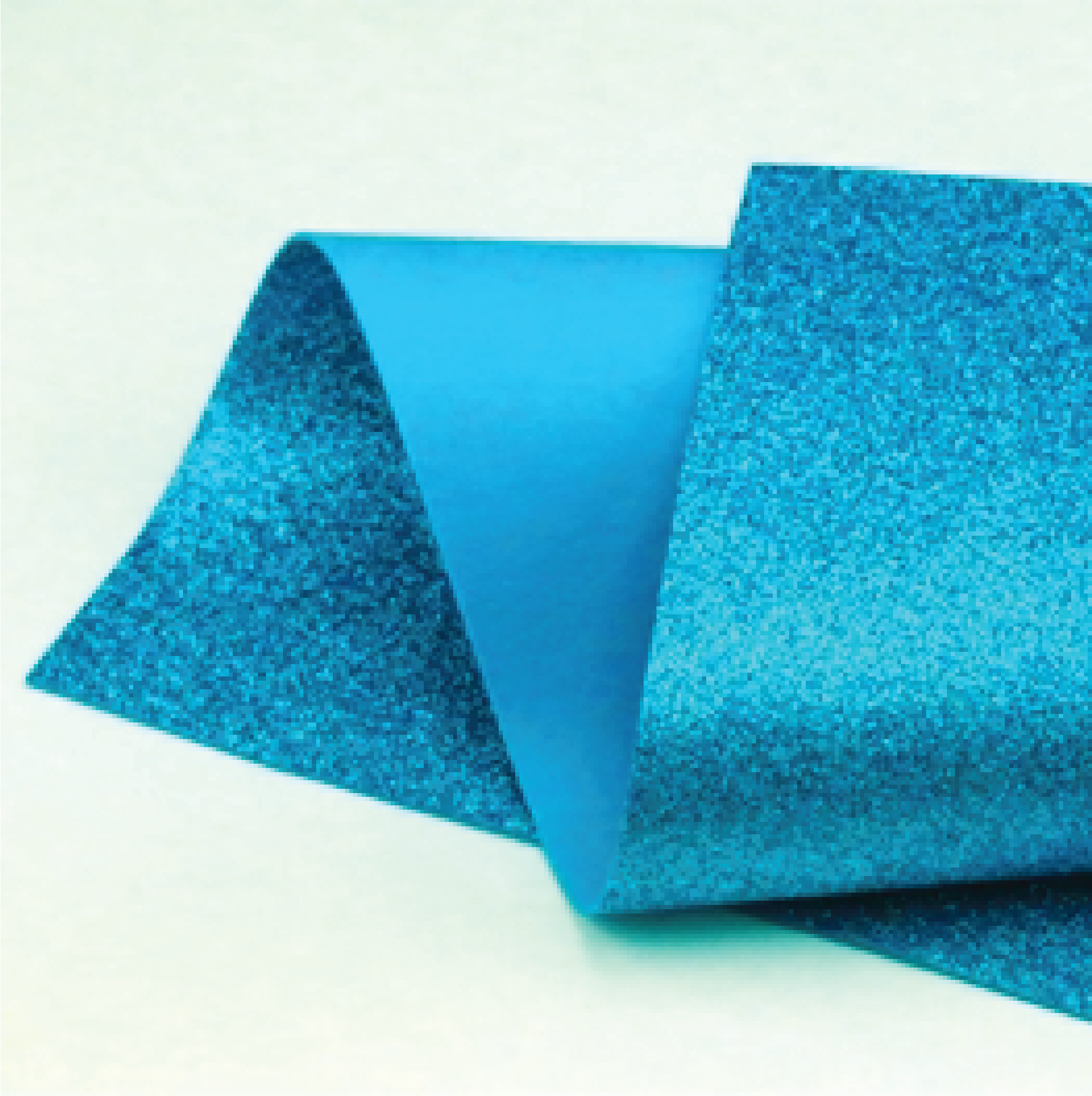 Turqoise Glitter Wool Felt
