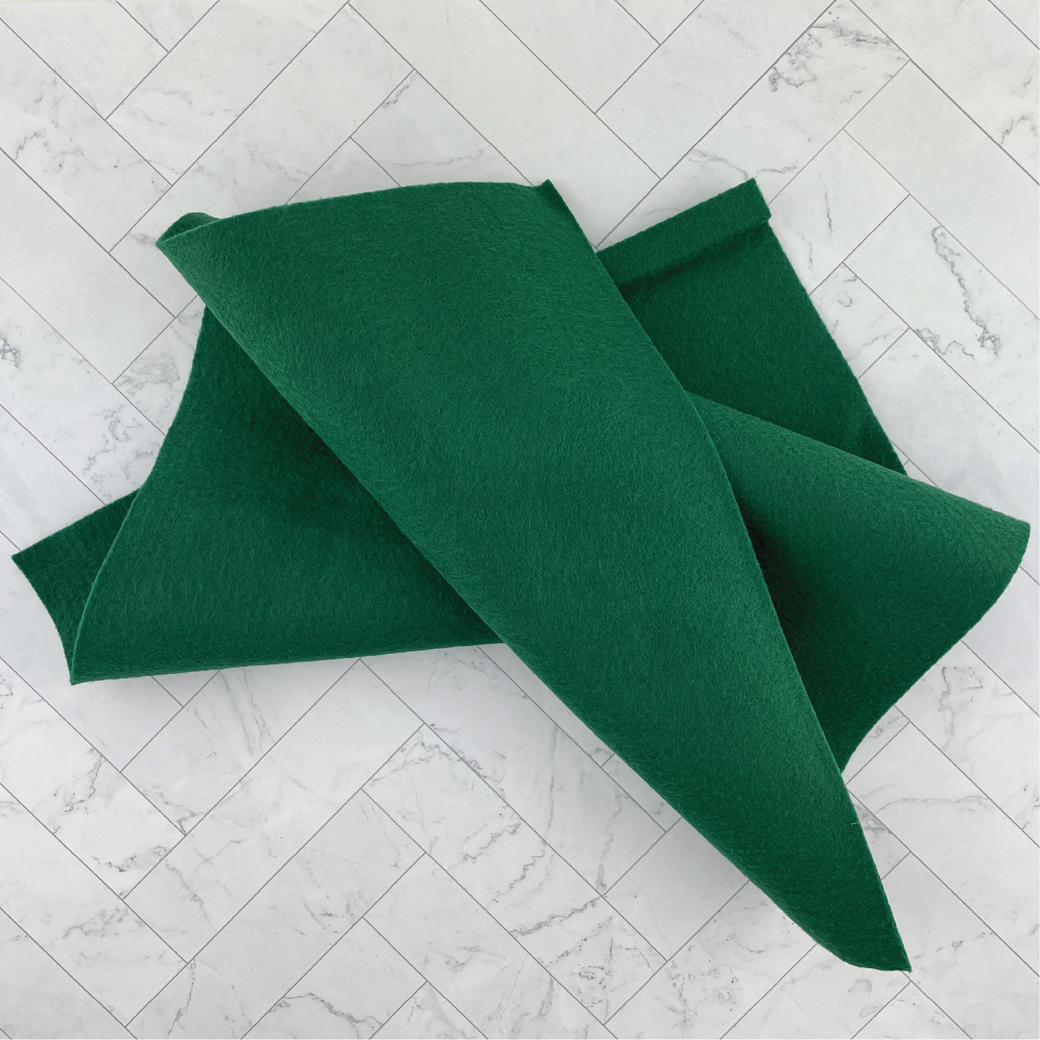 Hunter Green Wool Blend Felt