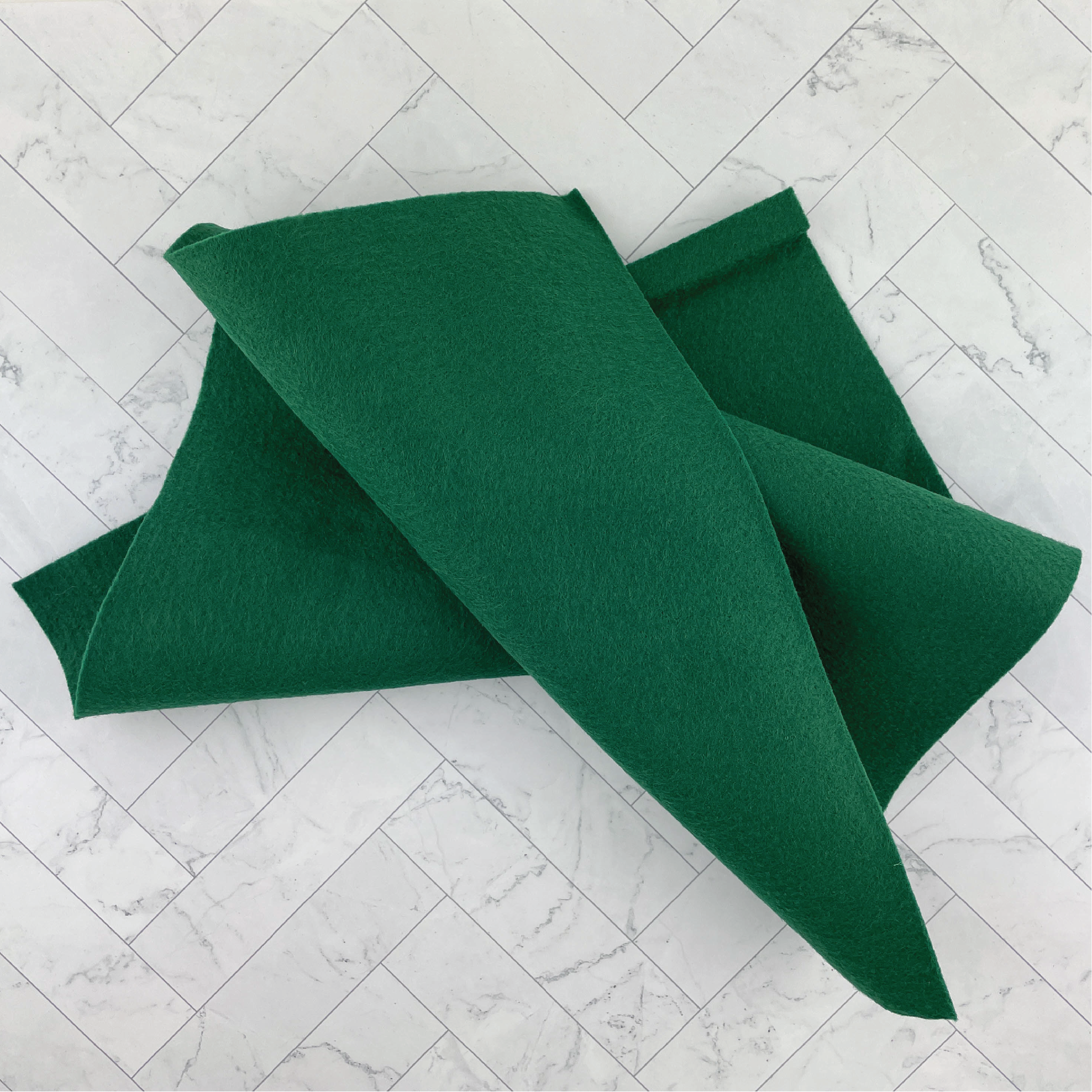 Hunter Green Wool Blend Felt
