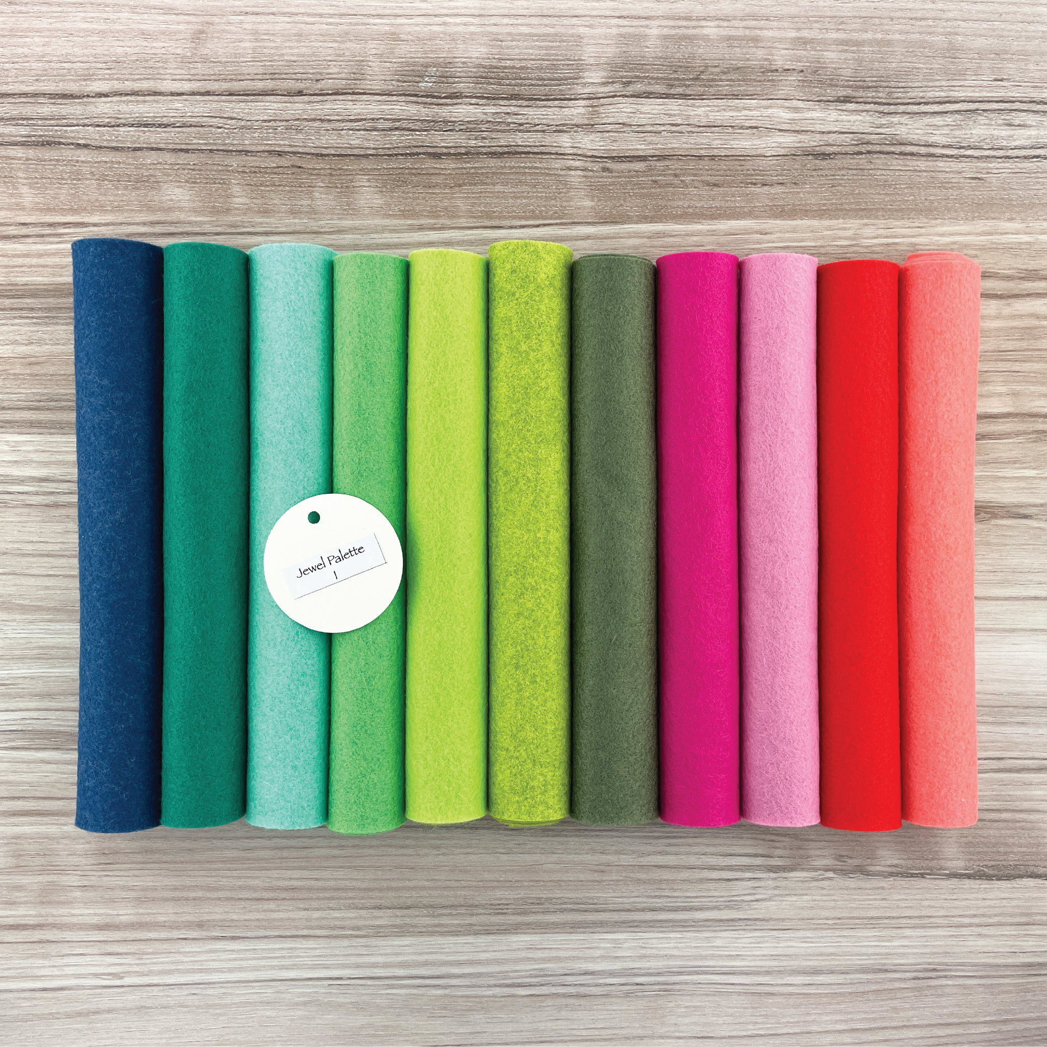 Olive Green Wool Blend Felt