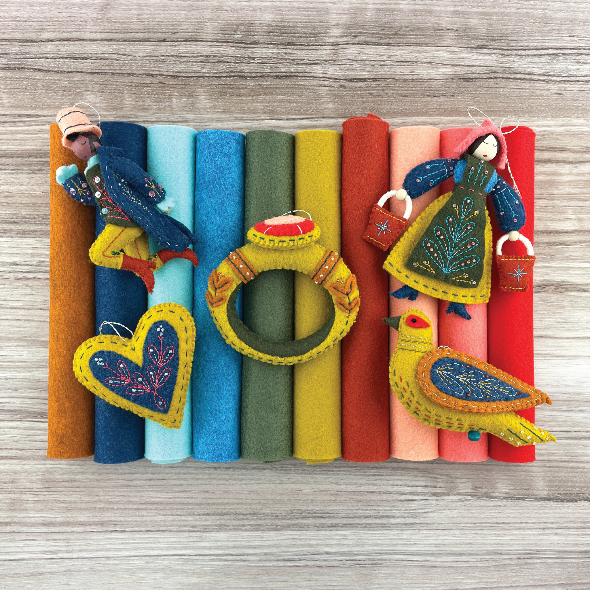 Jewel III Palette Merino Wool Blend Felt Sheets