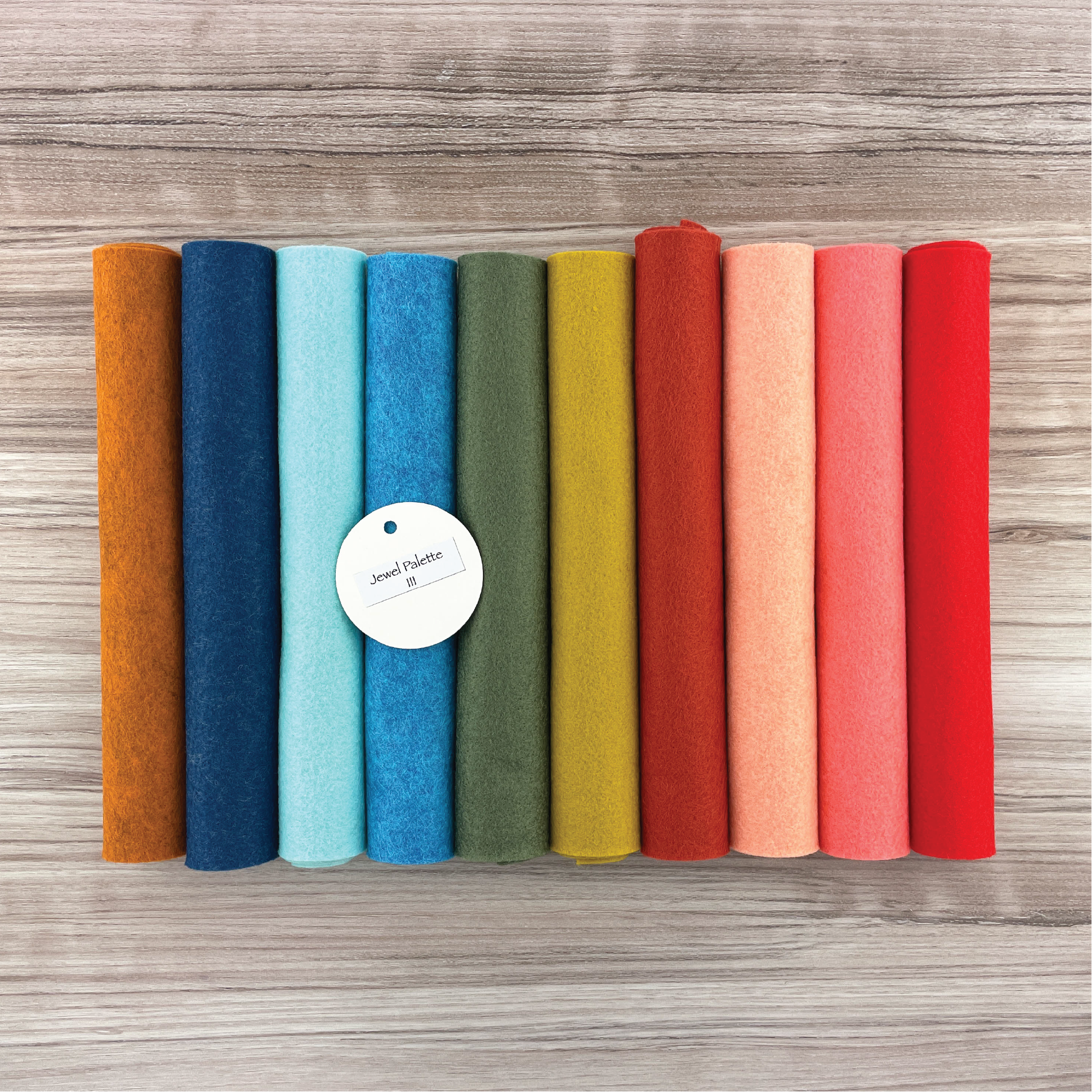 Deep Peach Wool Blend Felt